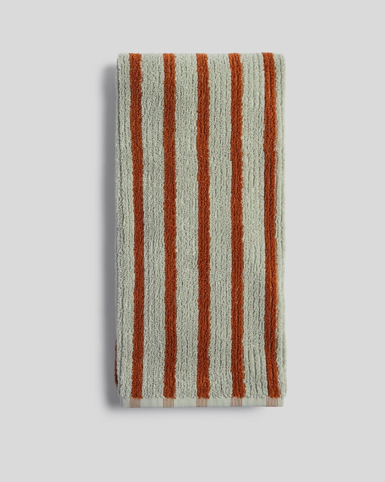 Organic Resort Stripe Towels (Sage with Russet) - Image 6