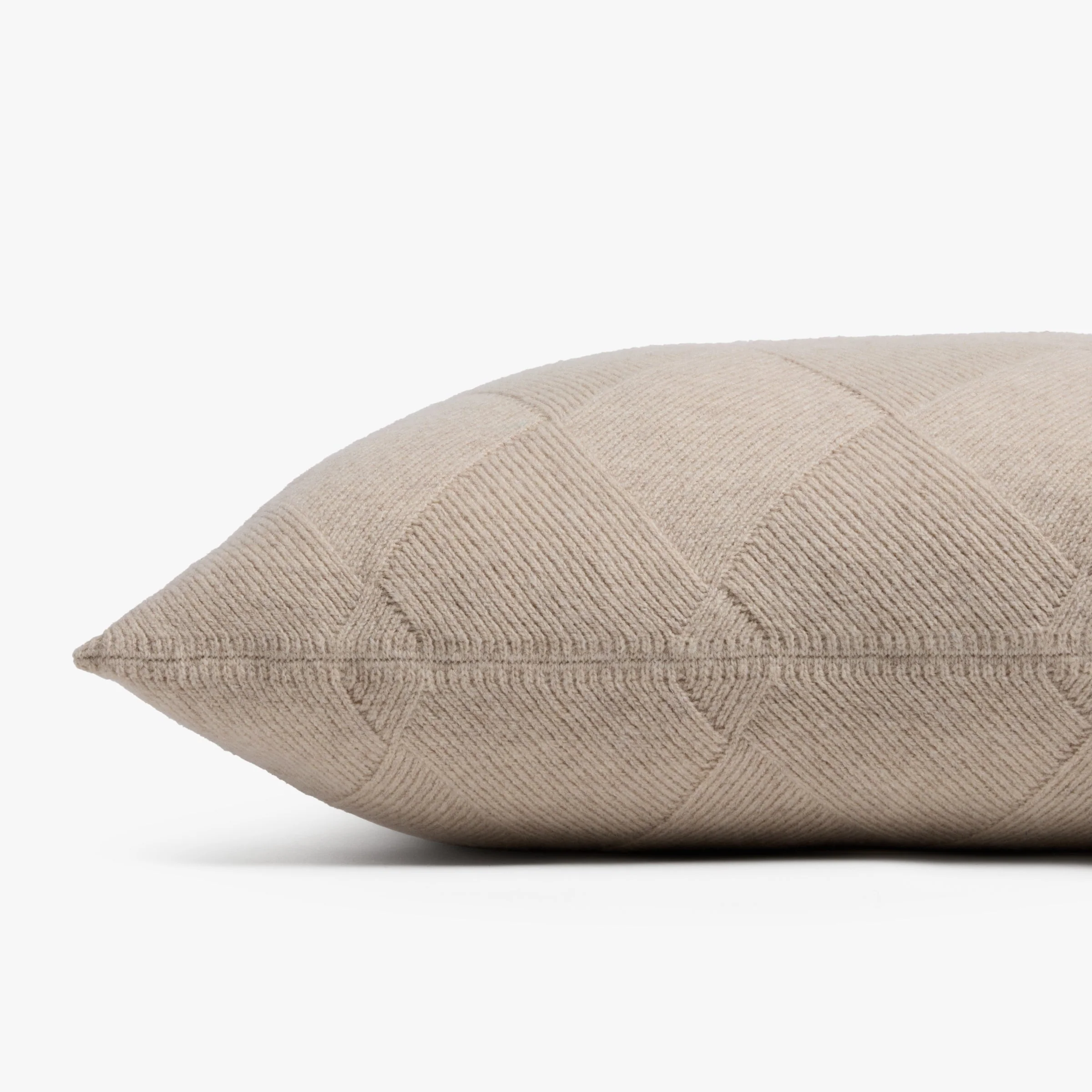 Basketweave Merino Pillow Cover (Natural) - Image 2