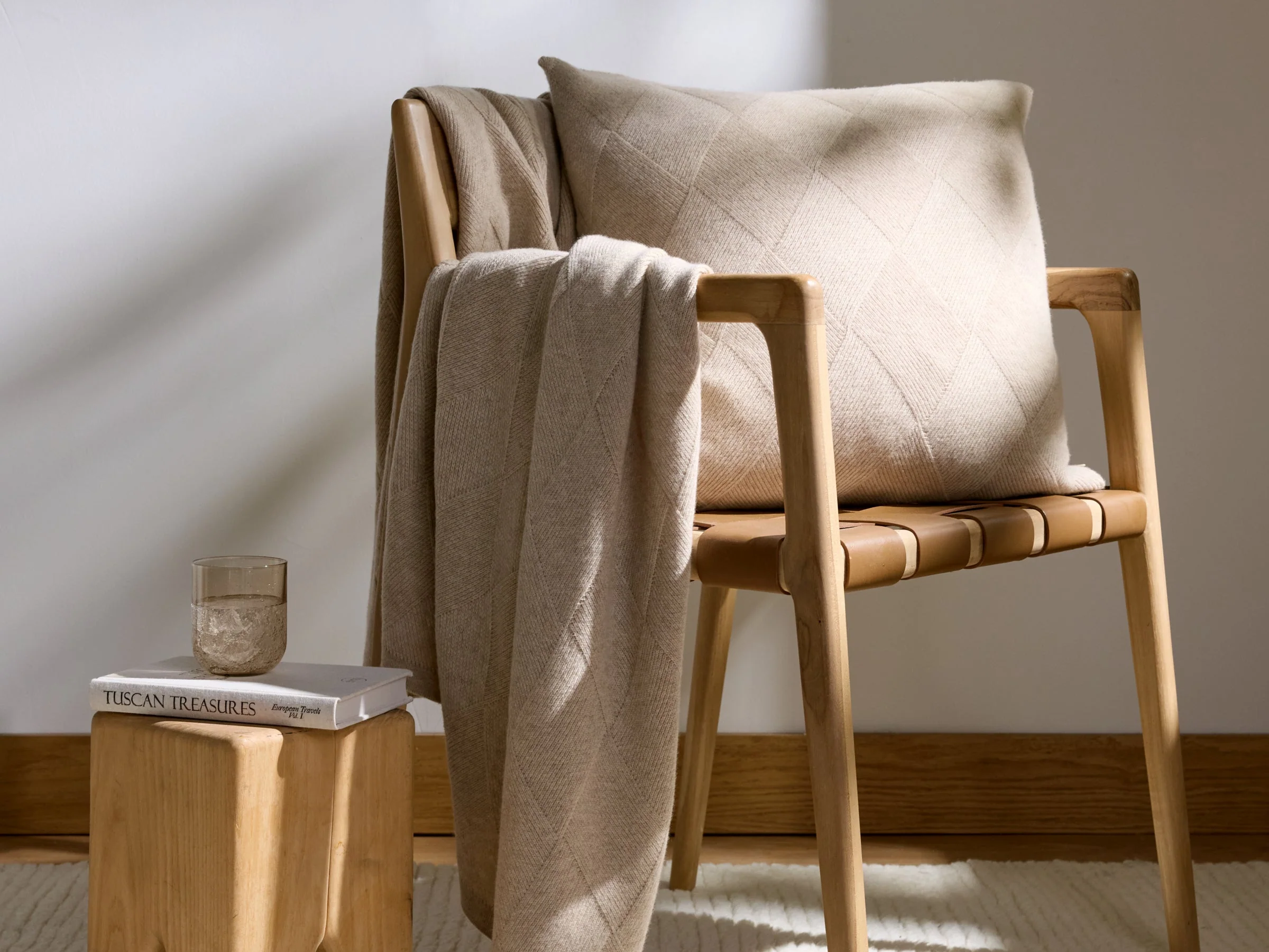 Basketweave Merino Pillow Cover (Natural) - Image 4