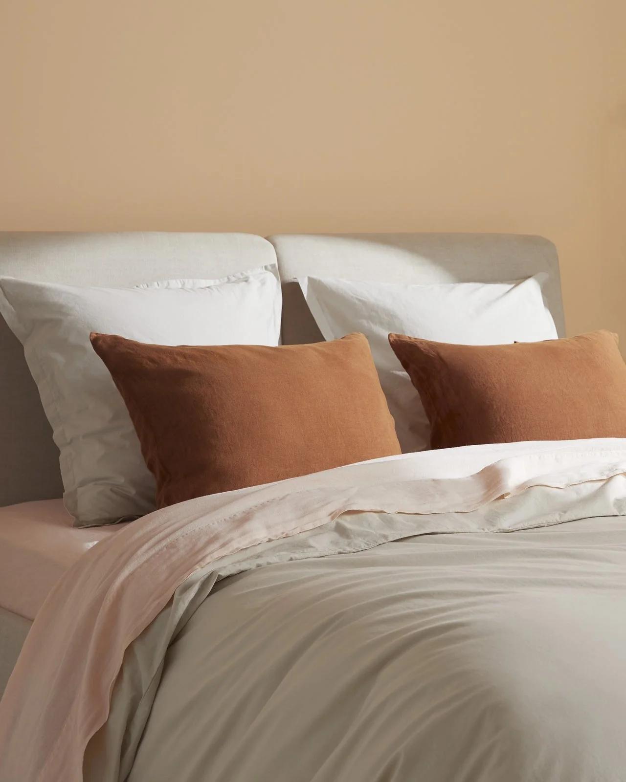 Brushed Cotton Duvet Cover (Bone) - Image 4