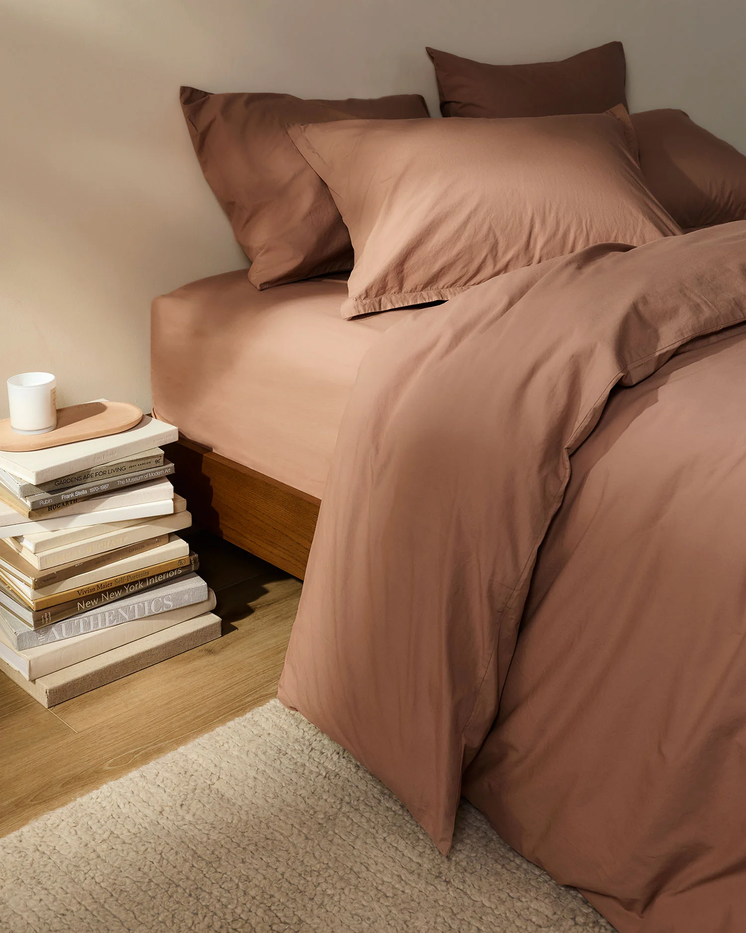 Brushed Cotton Duvet Cover Set - Adobe K/CK - Image 2
