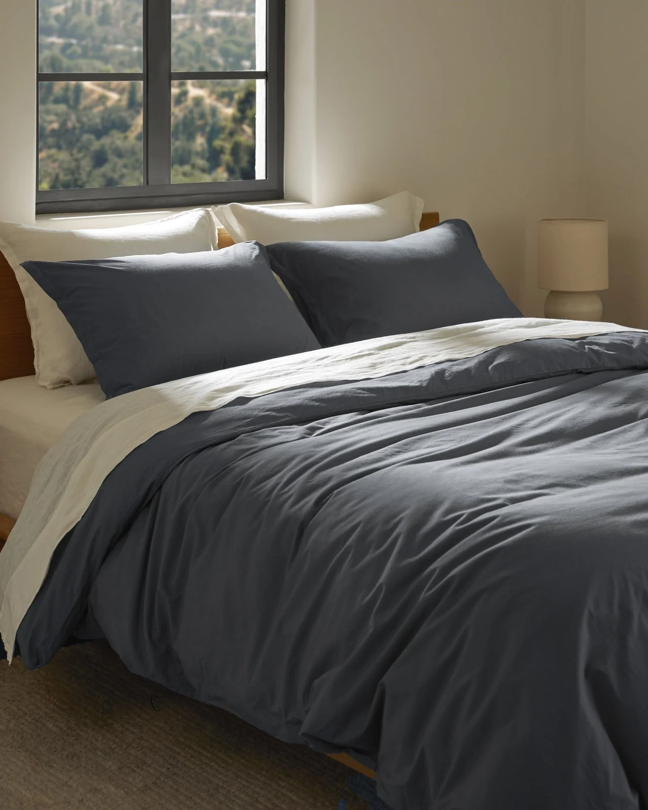 Brushed Cotton Duvet Cover Set - Dusk K/CK - Image 4