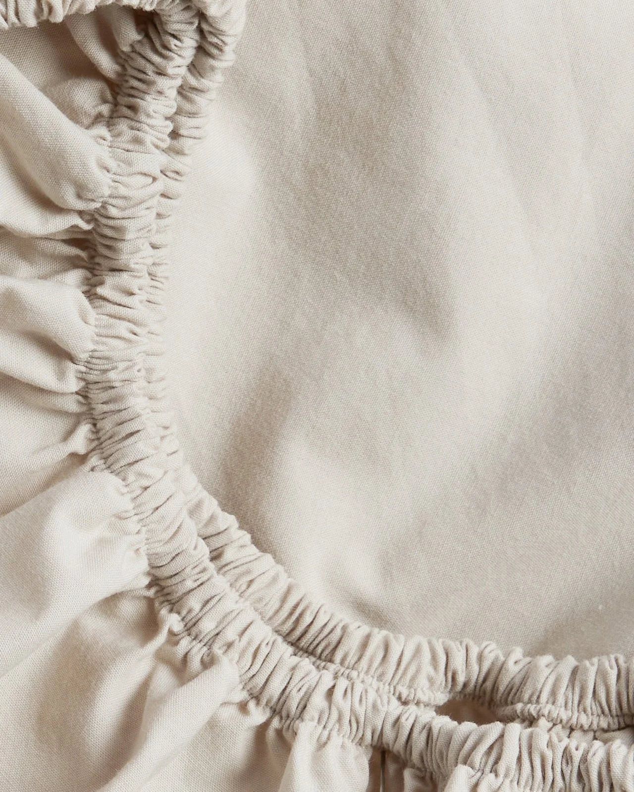 Brushed Cotton Fitted Sheet (Bone) - Image 3