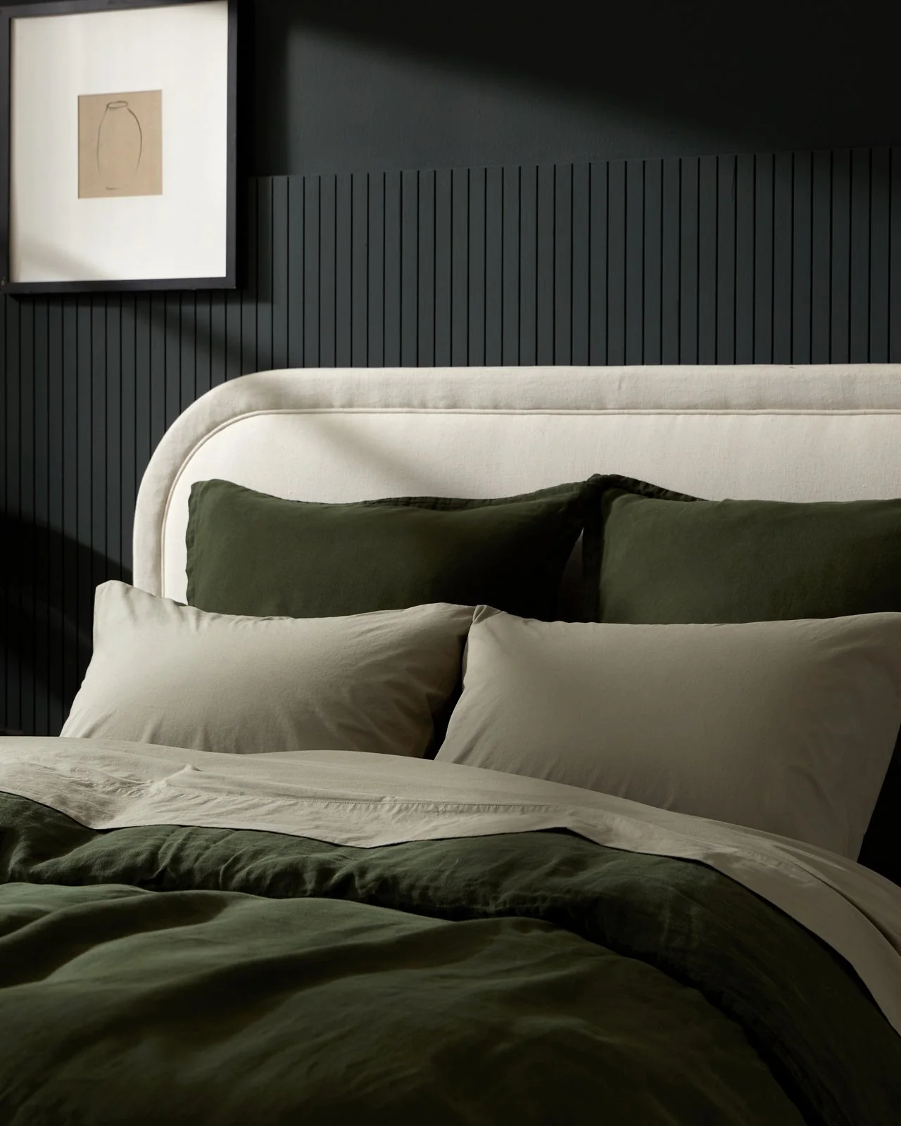 Brushed Cotton Pillowcase Set (Moss) - Image 2