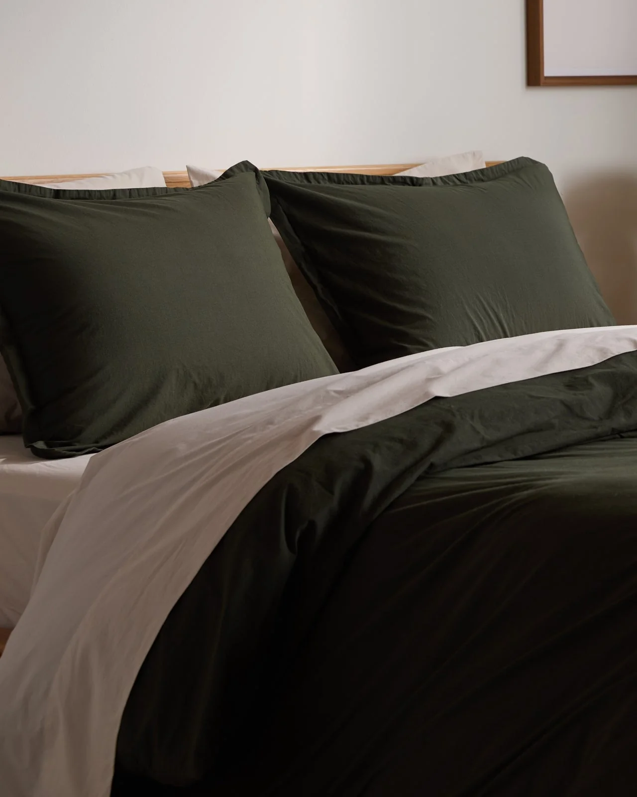 Brushed Cotton Sham Set (Evergreen) - Image 4