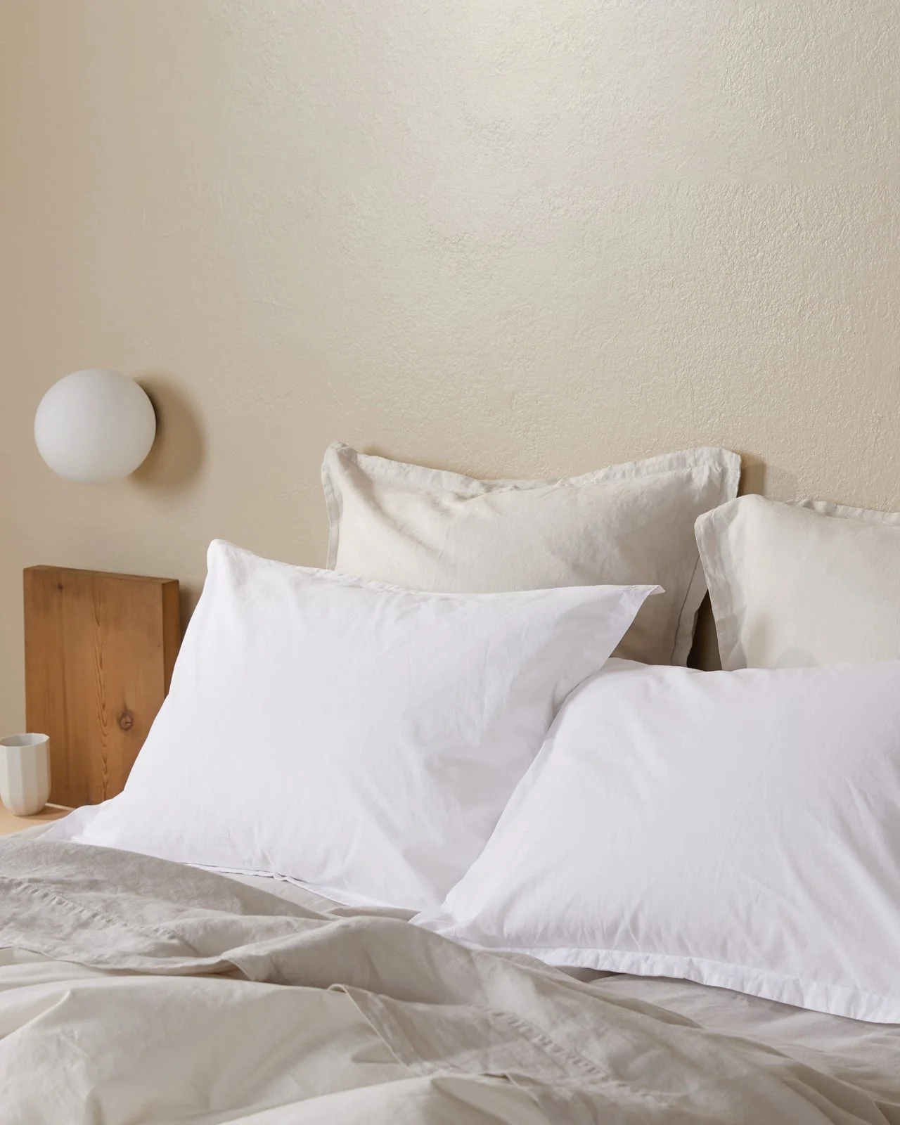 Brushed Cotton Sham Set (White) - Image 2