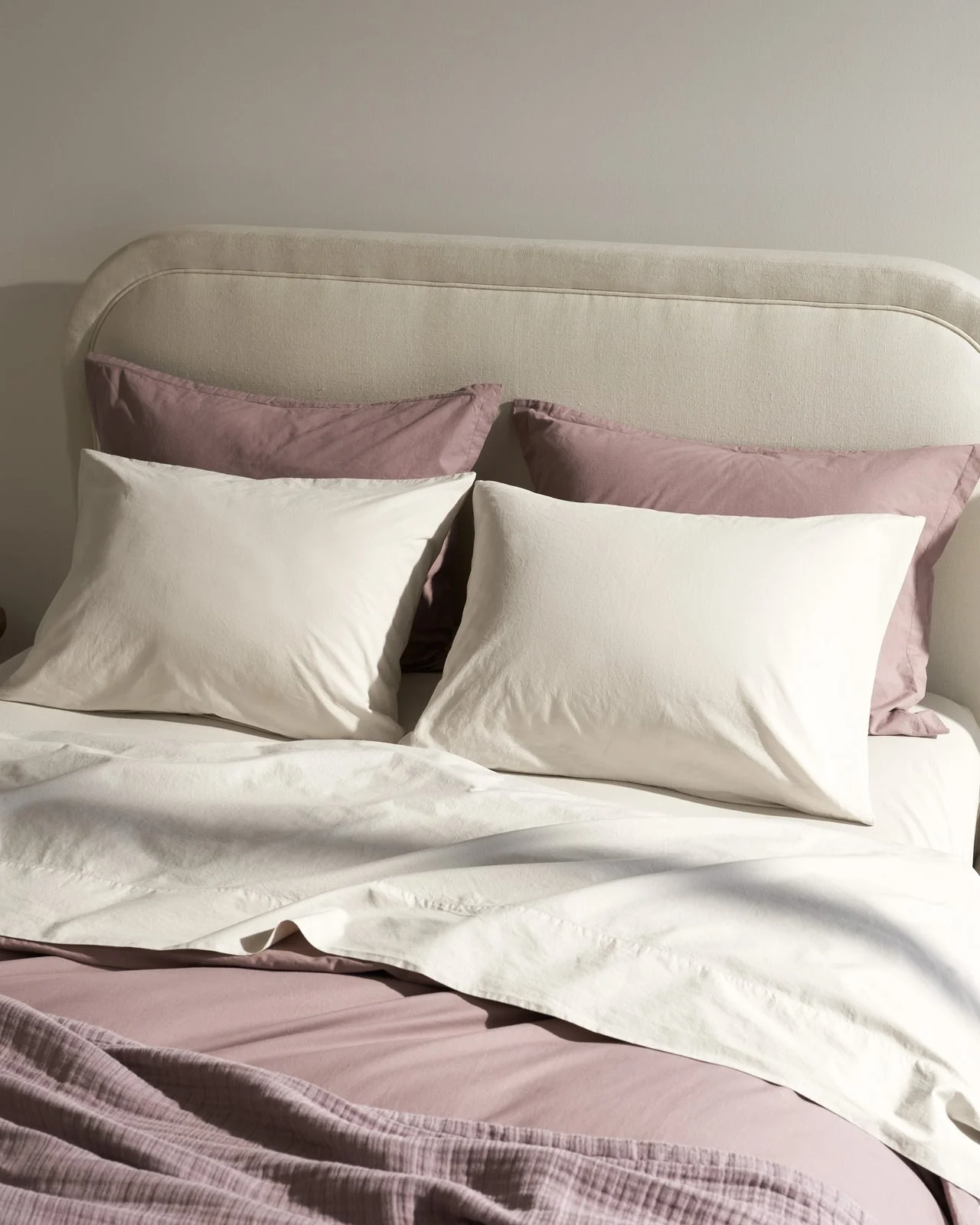 Brushed Cotton Sheet Set - Bone K/CK - Image 2