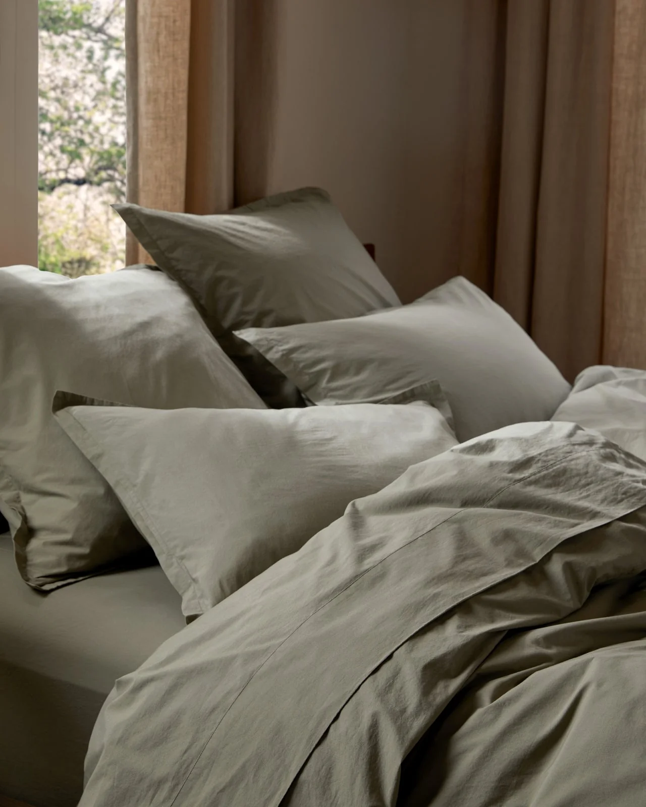 Brushed Cotton Sheet Set - Moss F/Q - Image 2
