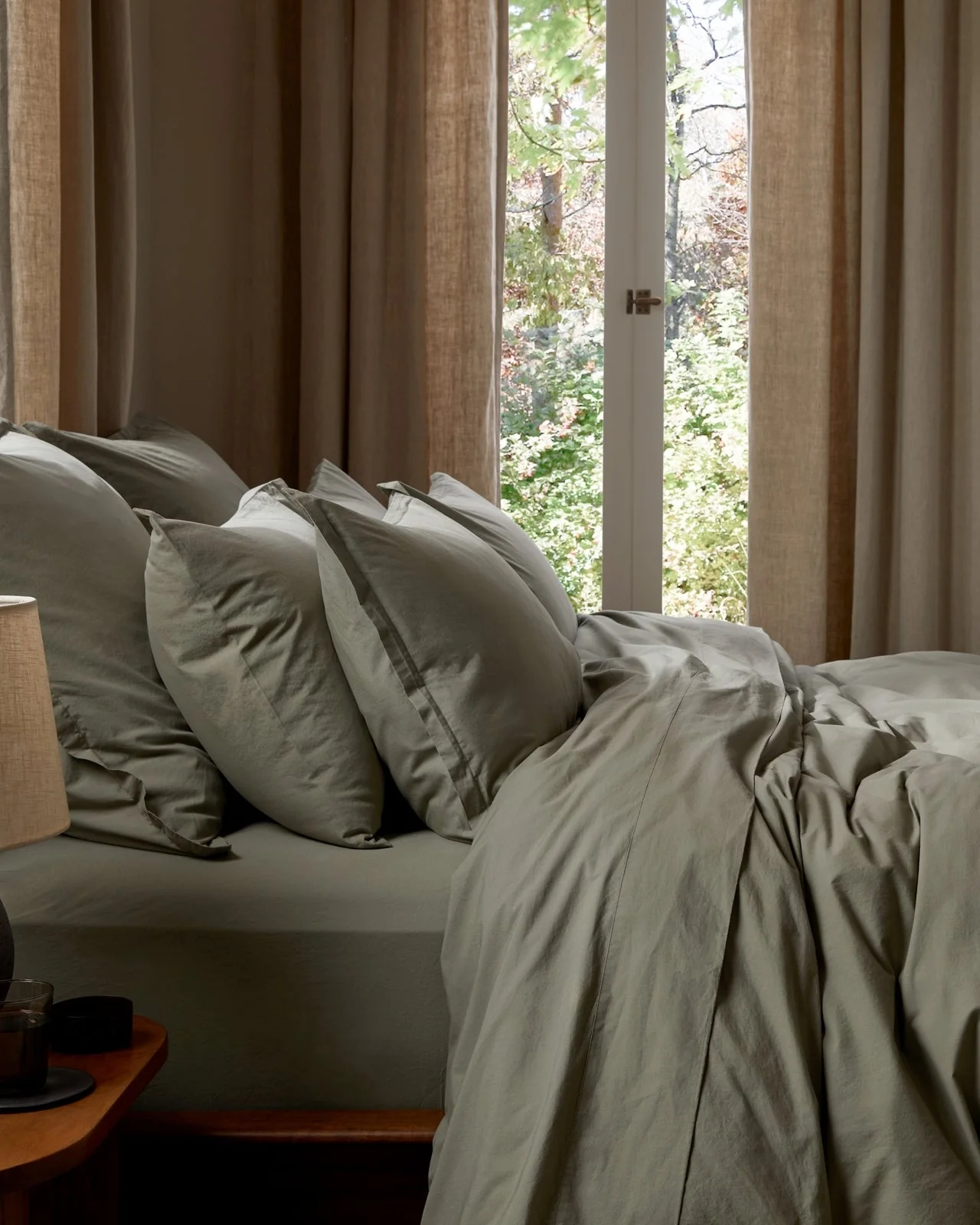 Brushed Cotton Sheet Set - Moss TW/XL - Image 4