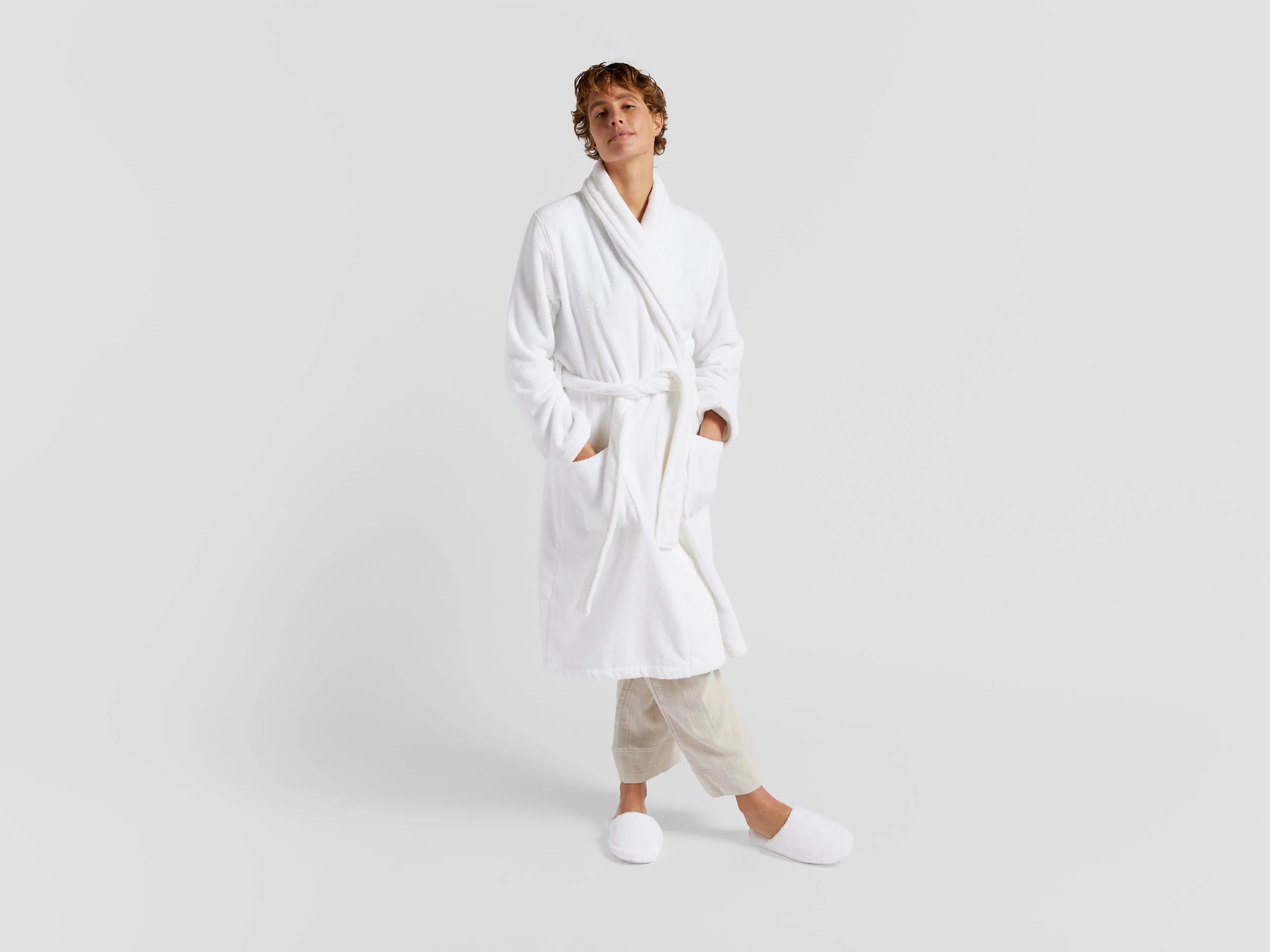 Classic Turkish Cotton Robe (White) - Image 6