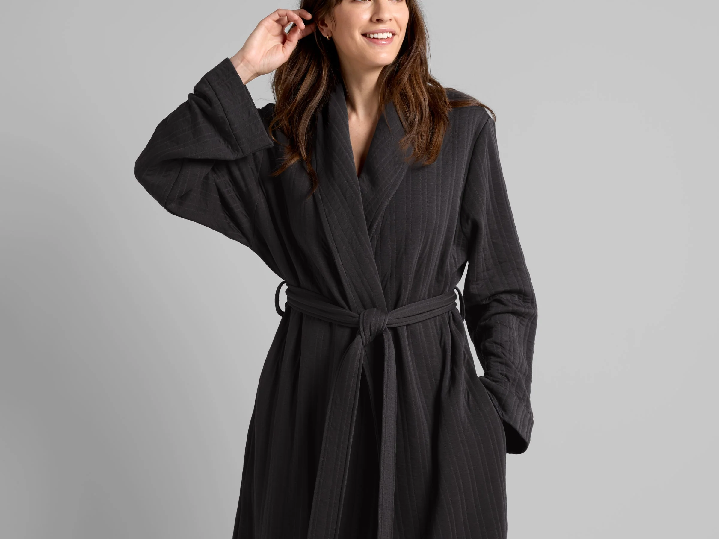 Cozy Knit Robe (Coal) - Image 4