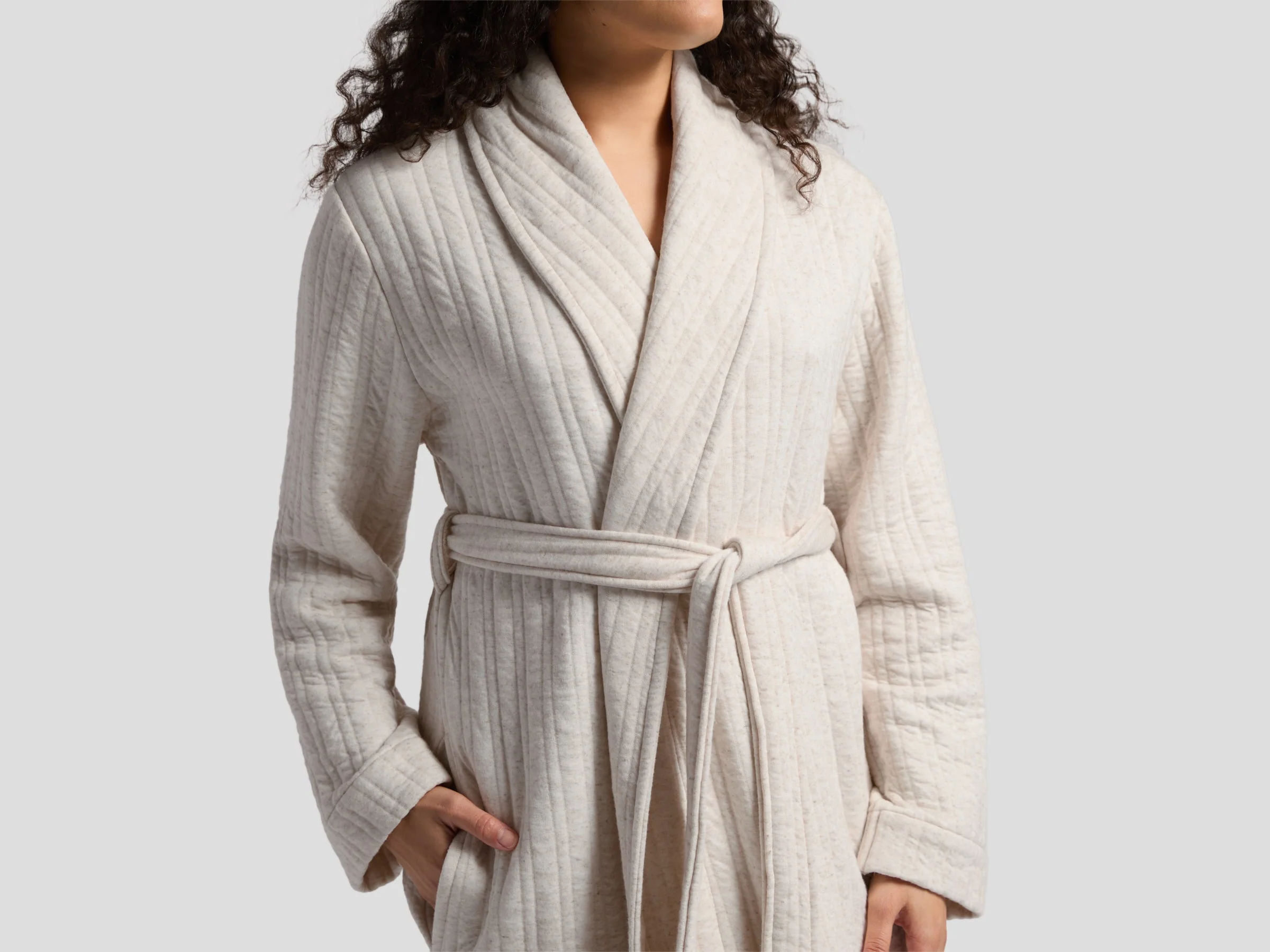 Cozy Knit Robe (Natural) - Image 5