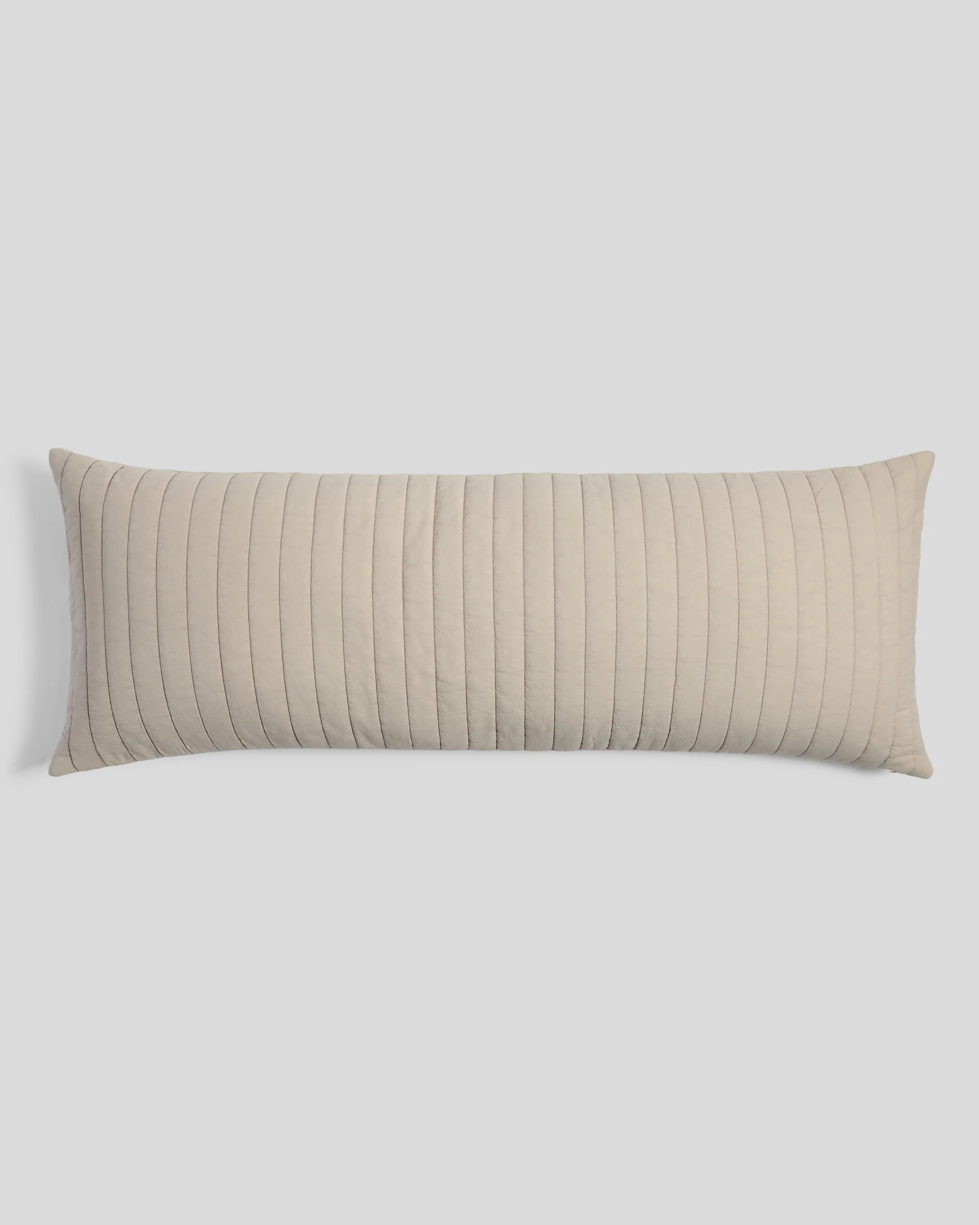 Garment Dyed Channel Body Pillow Cover (Bone)