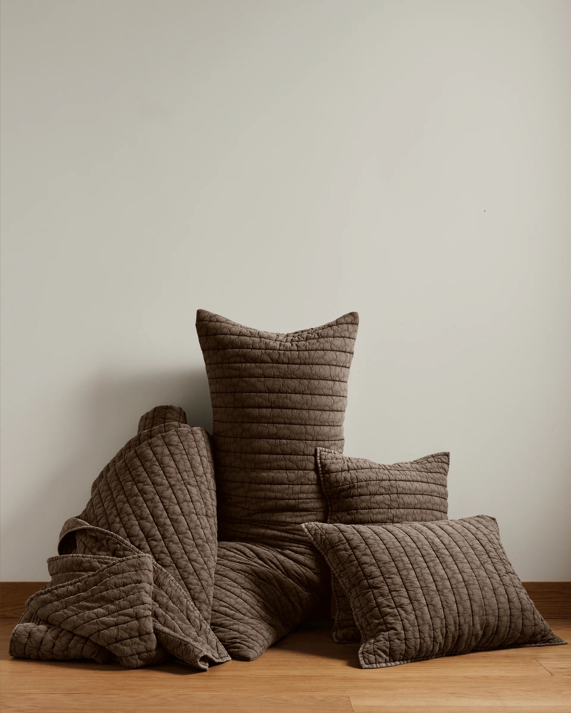 Garment Dyed Channel Sham Set (Warm Grey) - Image 5