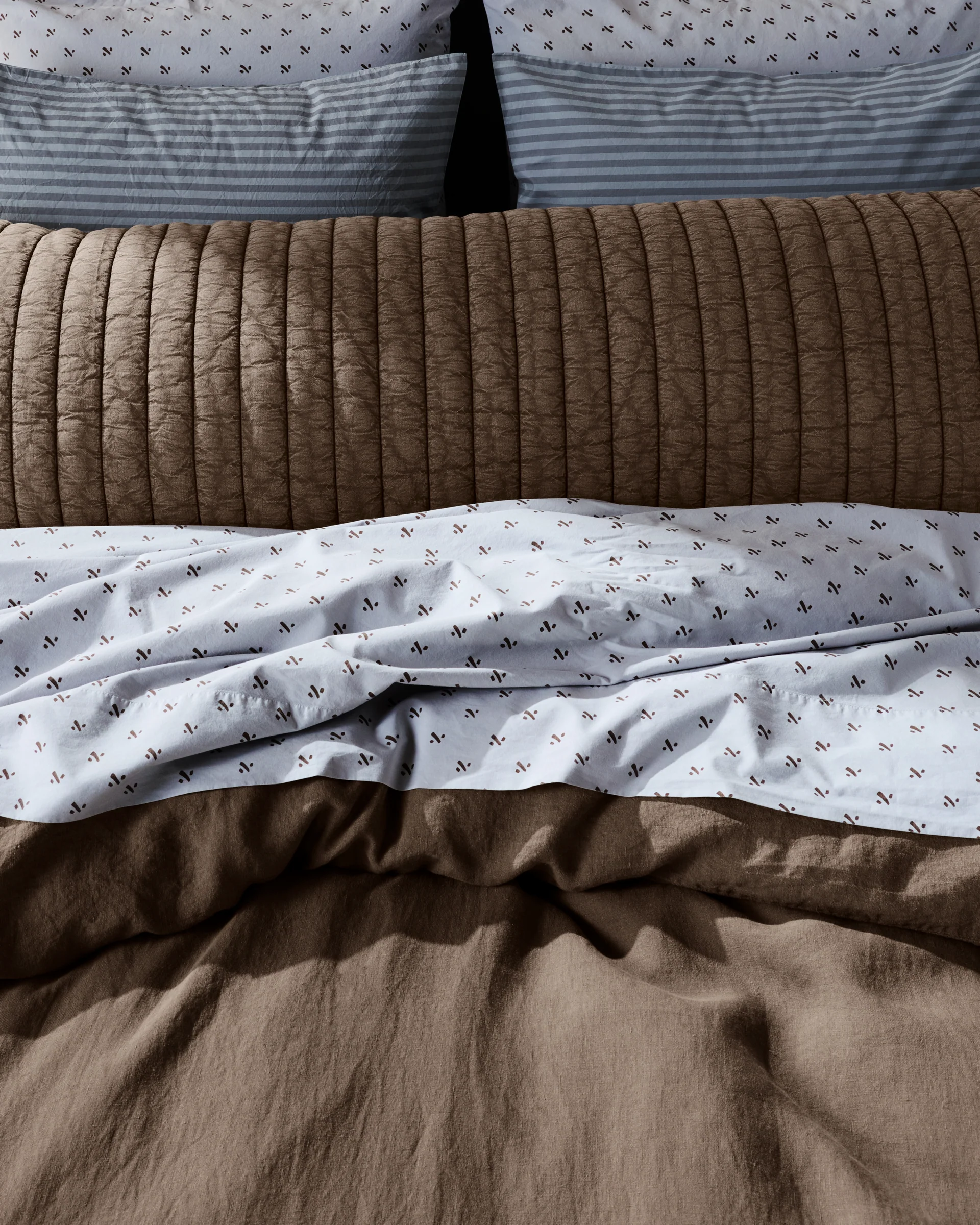 Garment Dyed Channel Body Pillow Cover (Warm Grey) - Image 5
