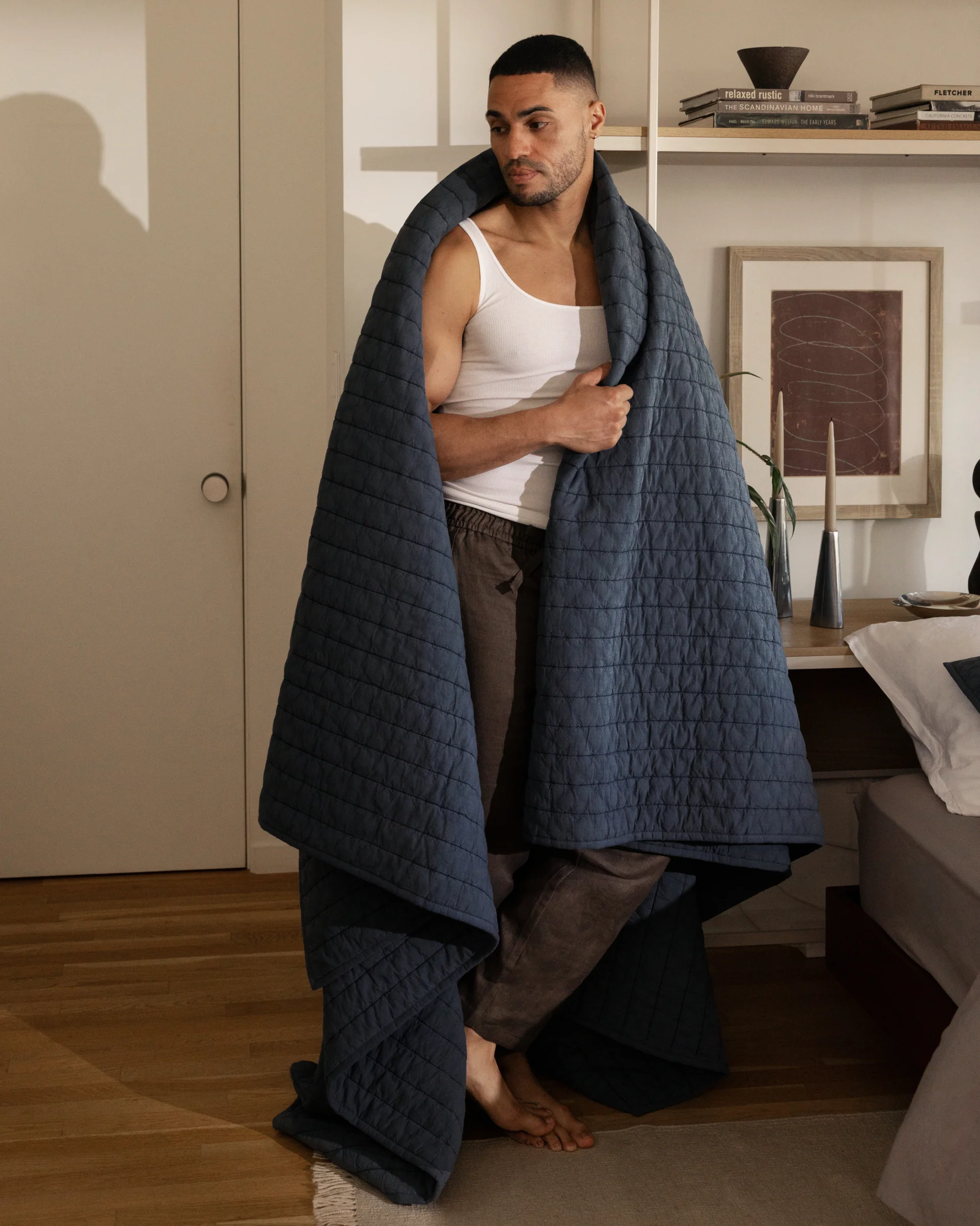 Garment Dyed Channel Quilt (Dusk) - Image 4