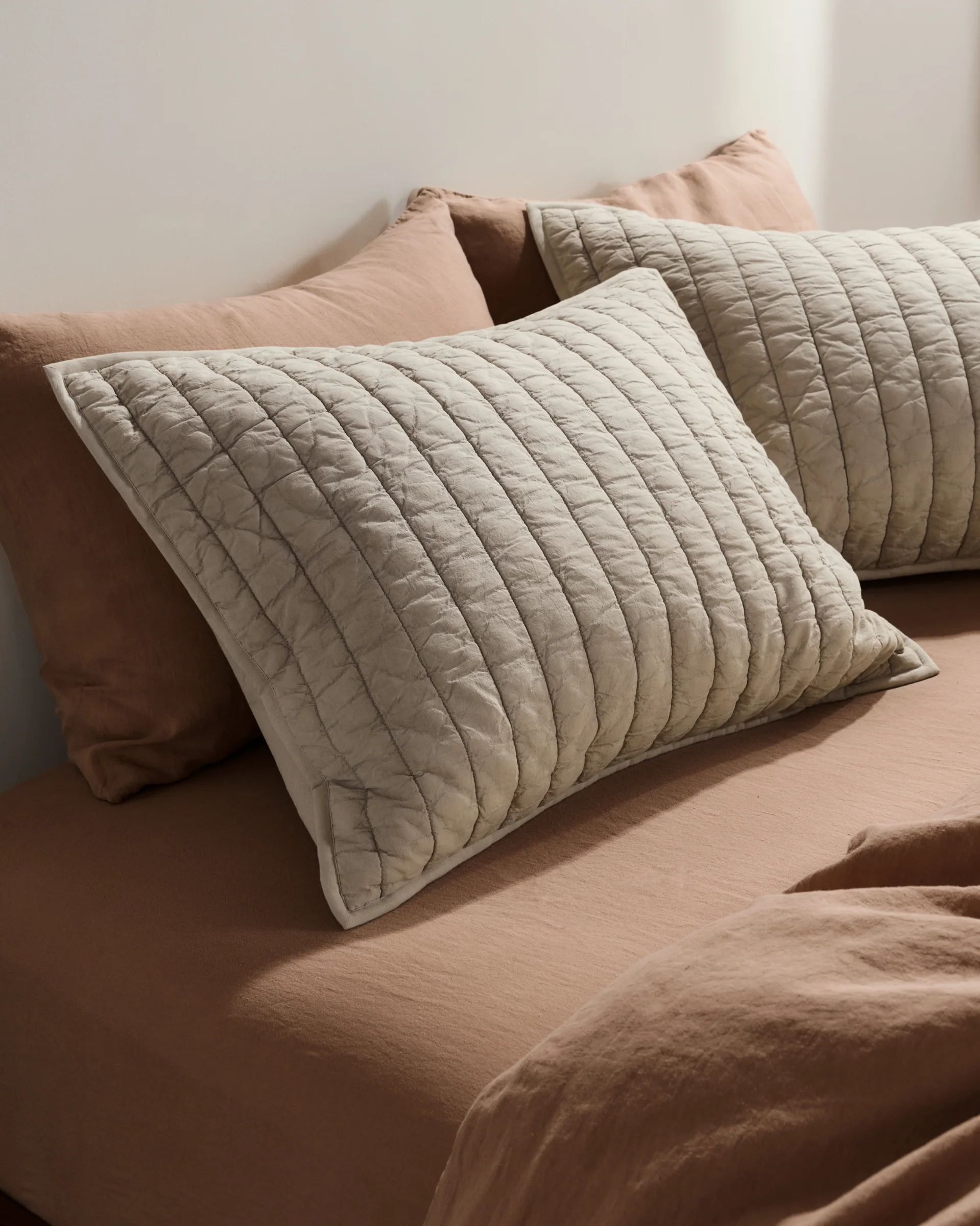 Garment Dyed Channel Sham Set (Bone) - Image 2