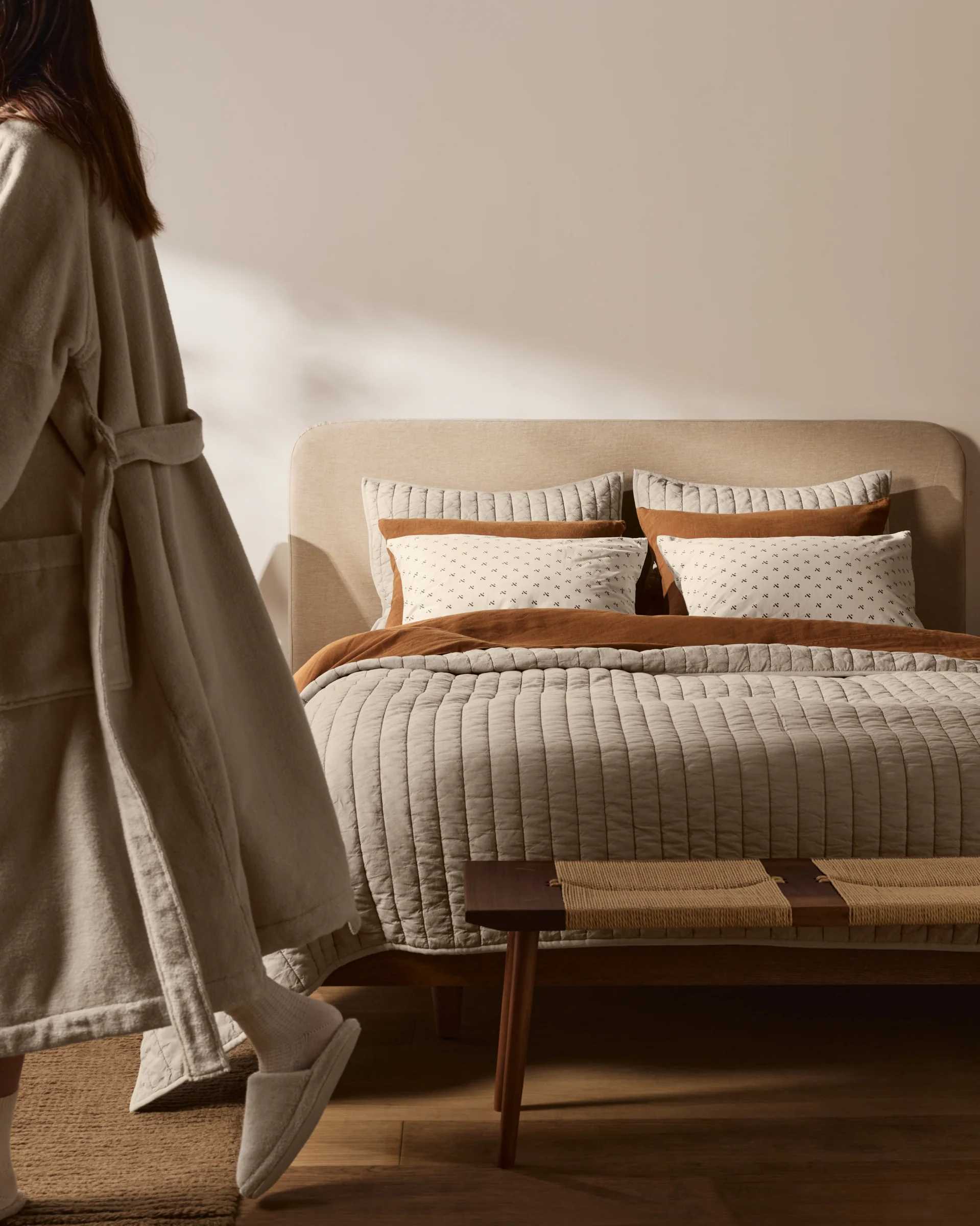 Garment Dyed Channel Sham Set (Bone) - Image 5
