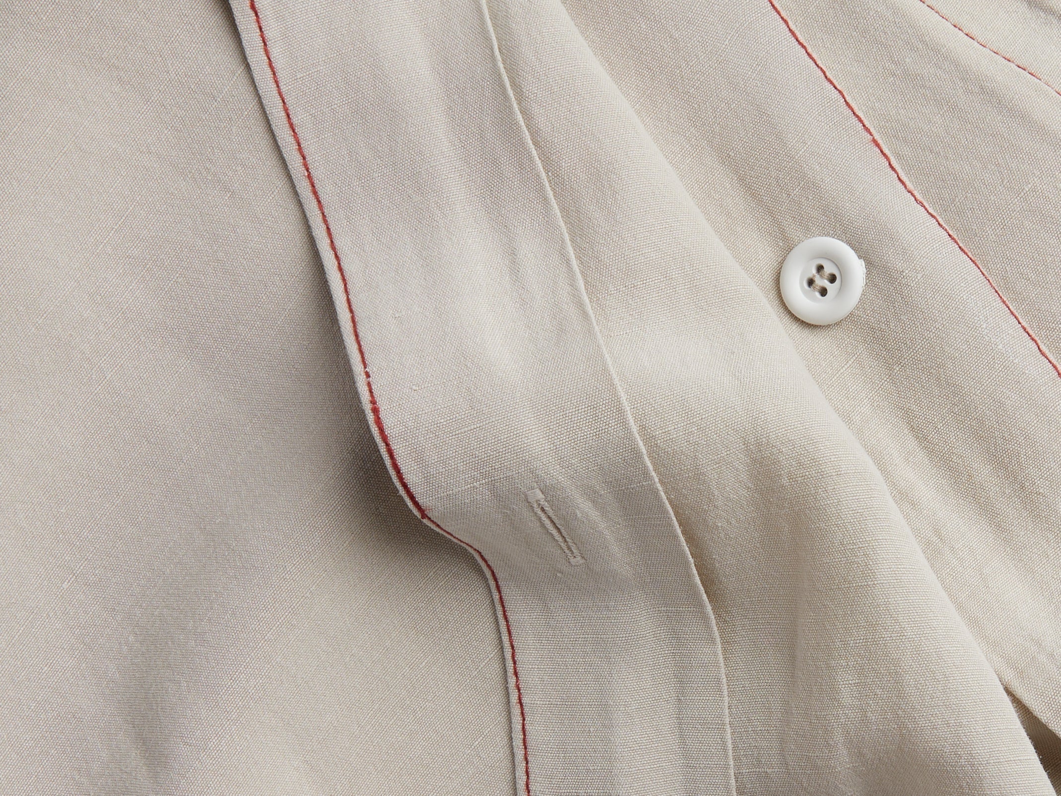 Linen Tencel Duvet Cover - FINAL SALE (Bone with Canyon) - Image 3