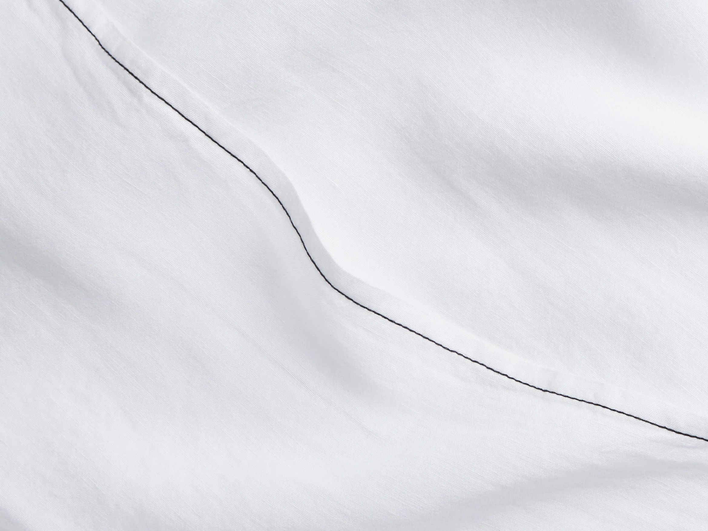Linen Tencel Pillowcase Set - FINAL SALE (White with Black) - Image 3