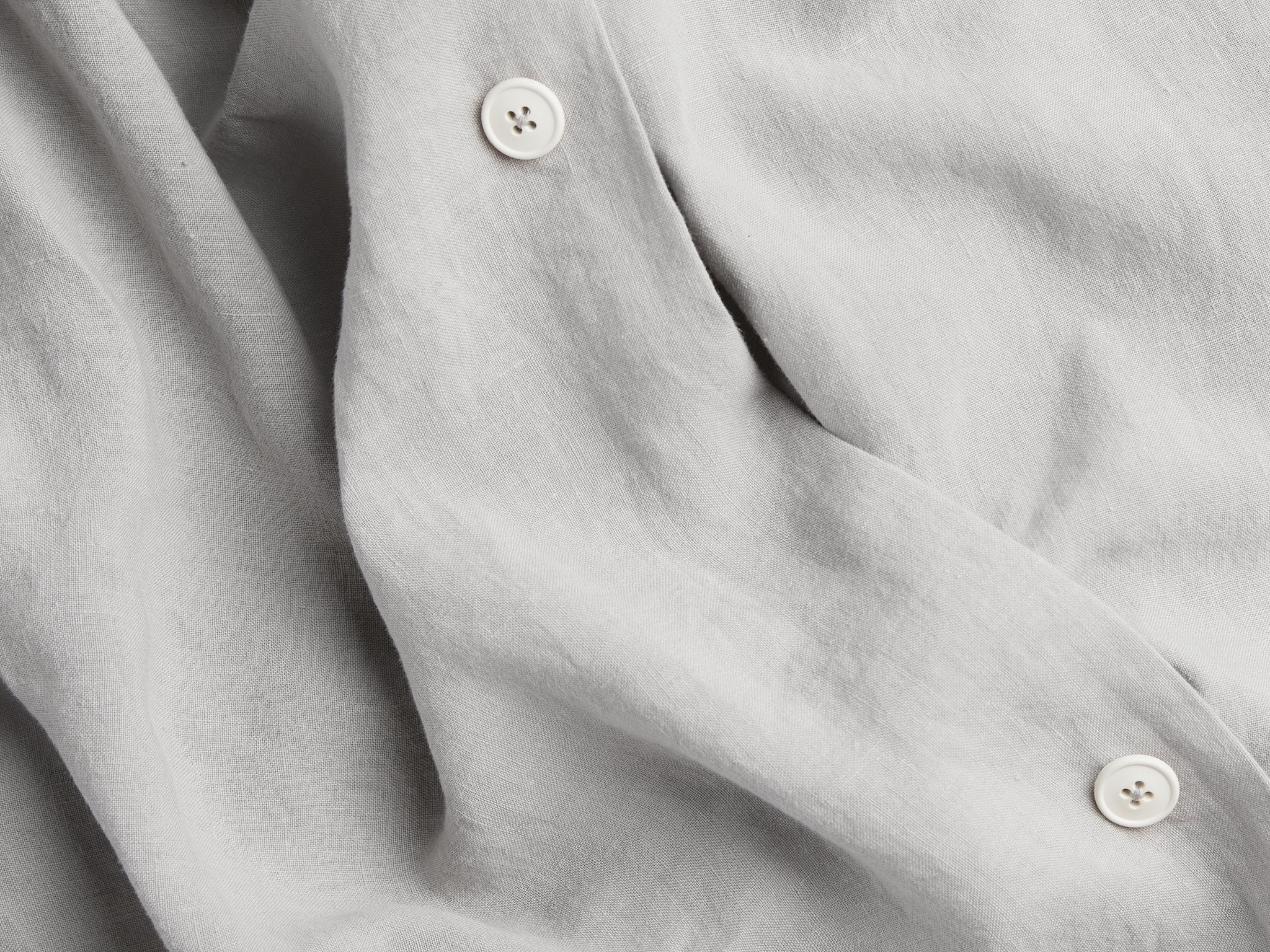 Linen Duvet Cover - FINAL SALE (Fog) - Image 3