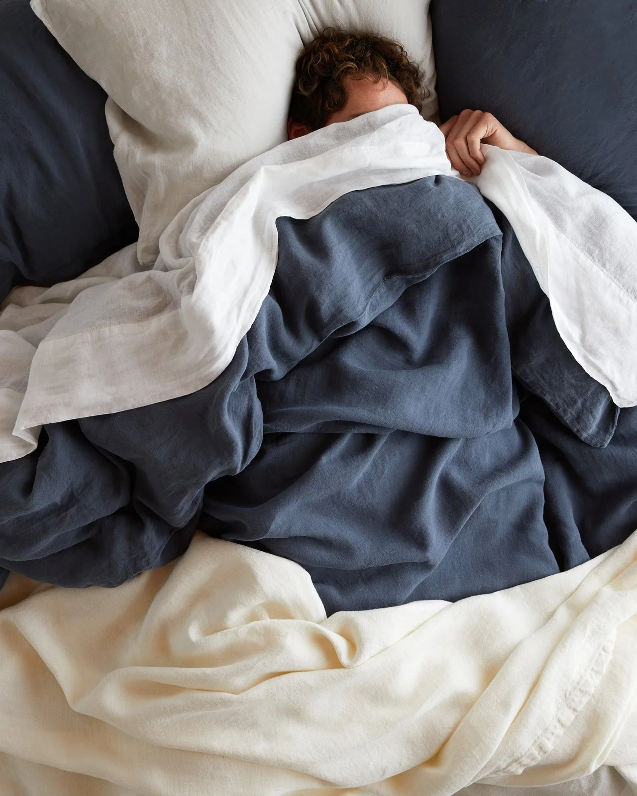 Linen Duvet Cover Set - Dusk F/Q - Image 4