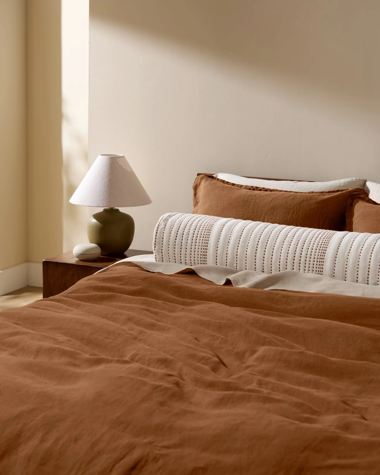 Linen Duvet Cover Set - Tobacco K/CK - Image 2