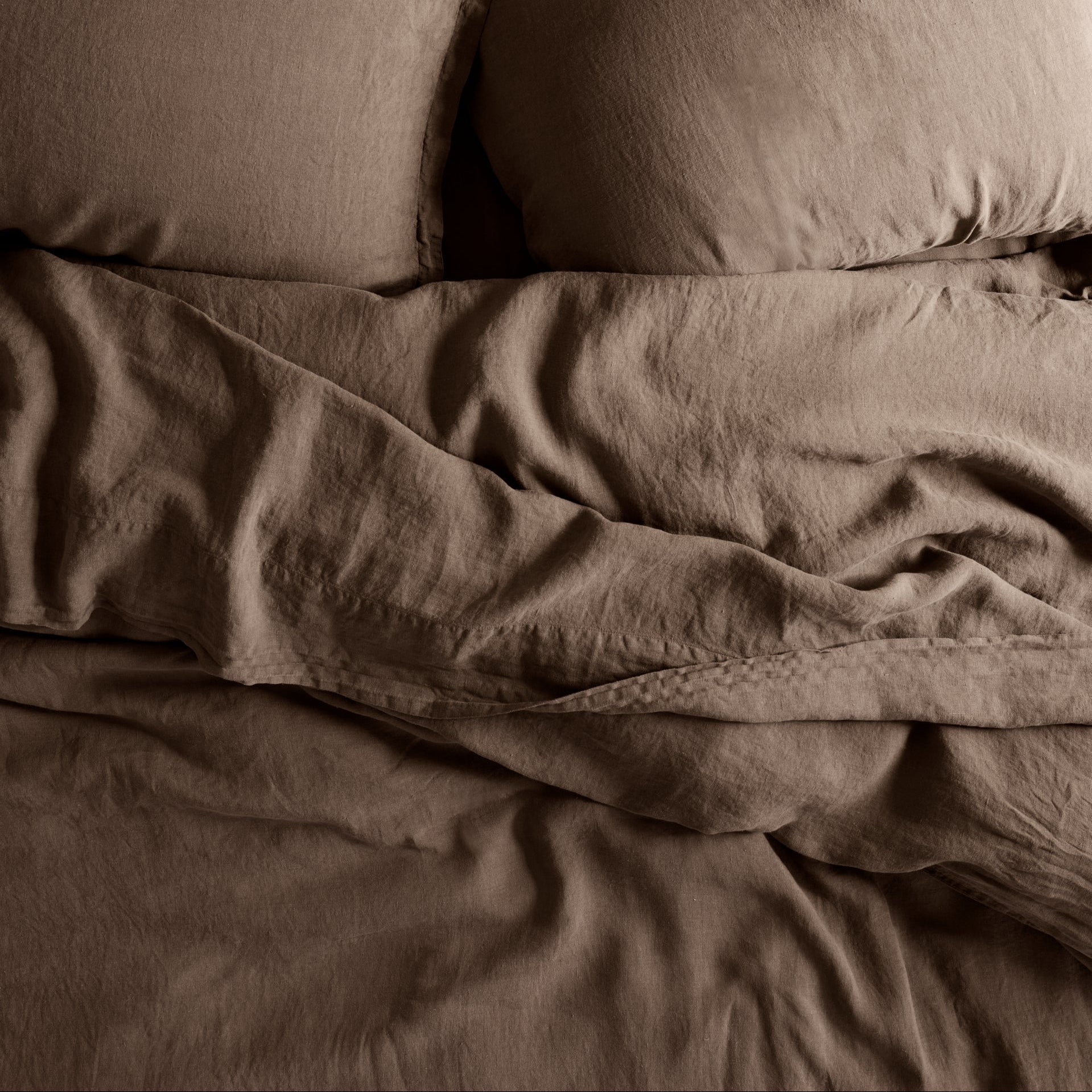 Linen Duvet Cover Set - Warm Grey F/Q - Image 5