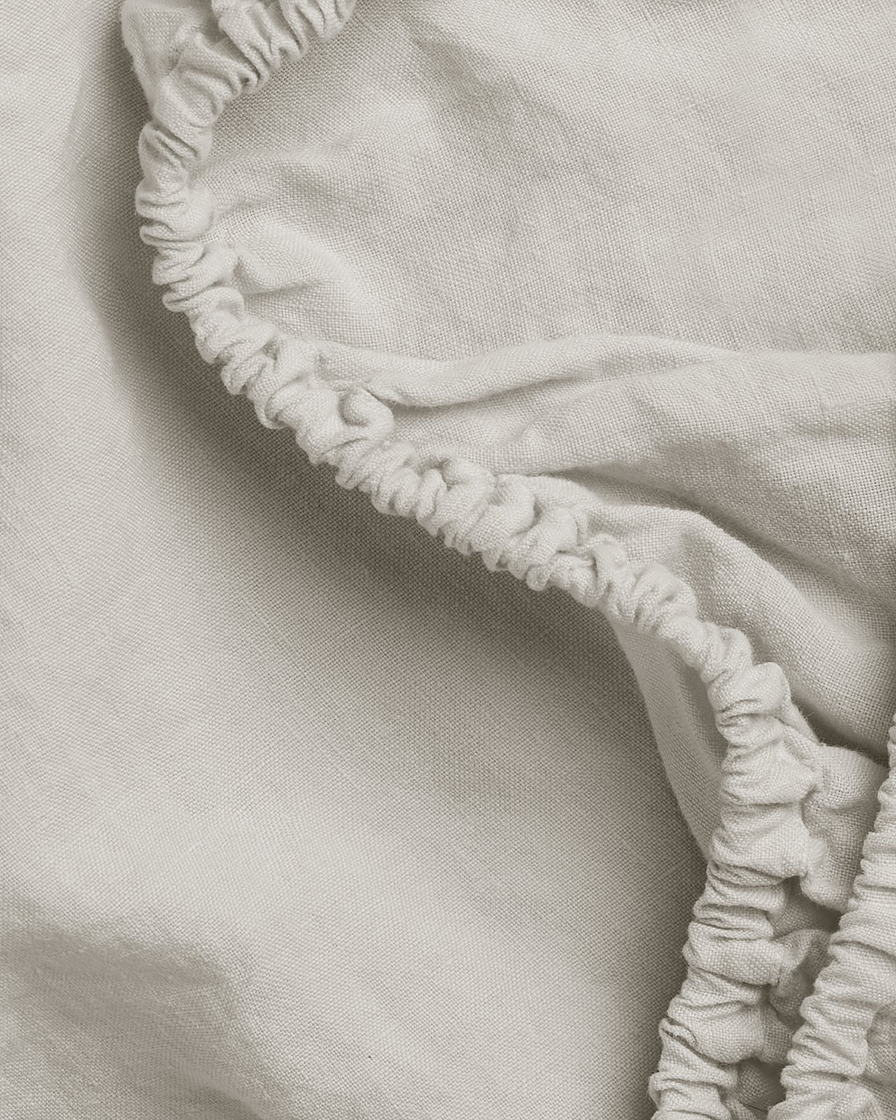 Linen Fitted Sheet (Bone) - Image 3