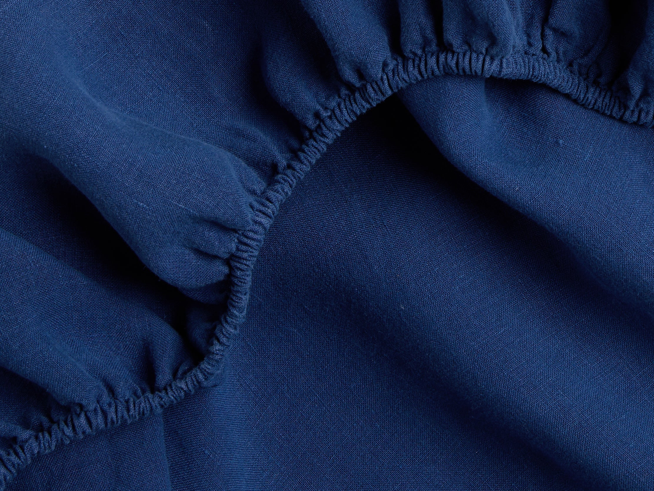 Linen Fitted Sheet - FINAL SALE (Cobalt) - Image 3