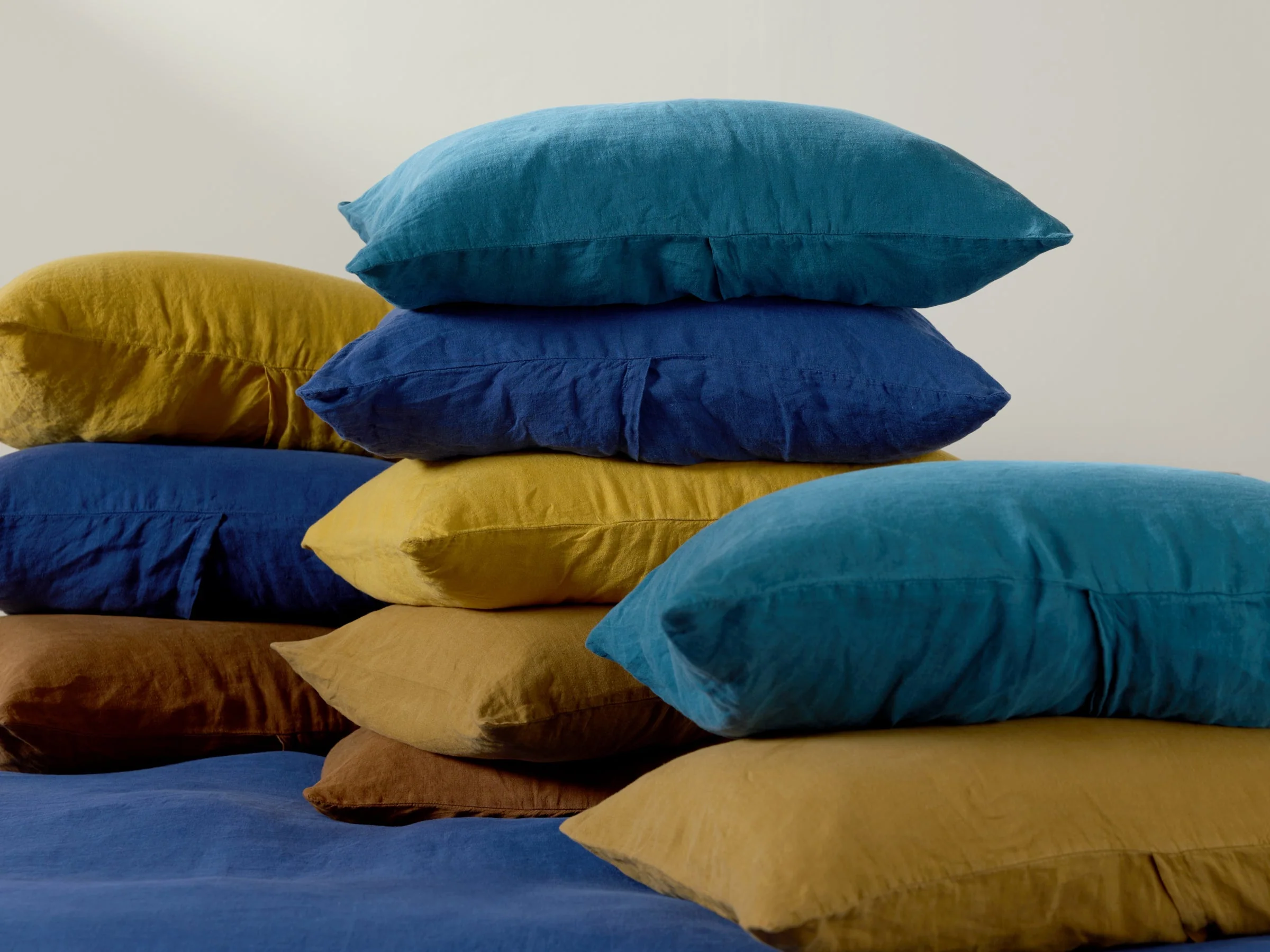 Linen Fitted Sheet - FINAL SALE (Peacock) - Image 4