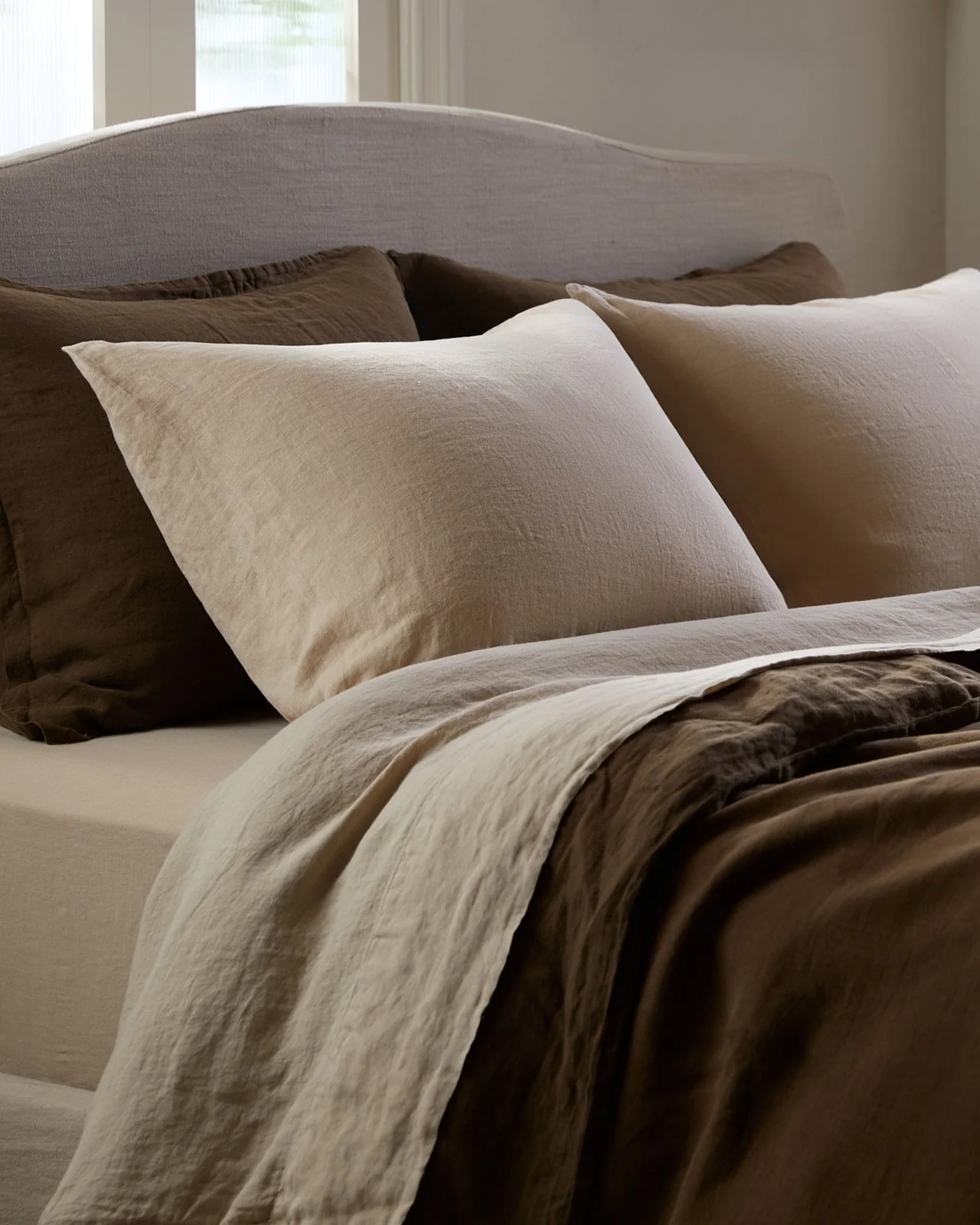 Linen Fitted Sheet (Toast) - Image 2