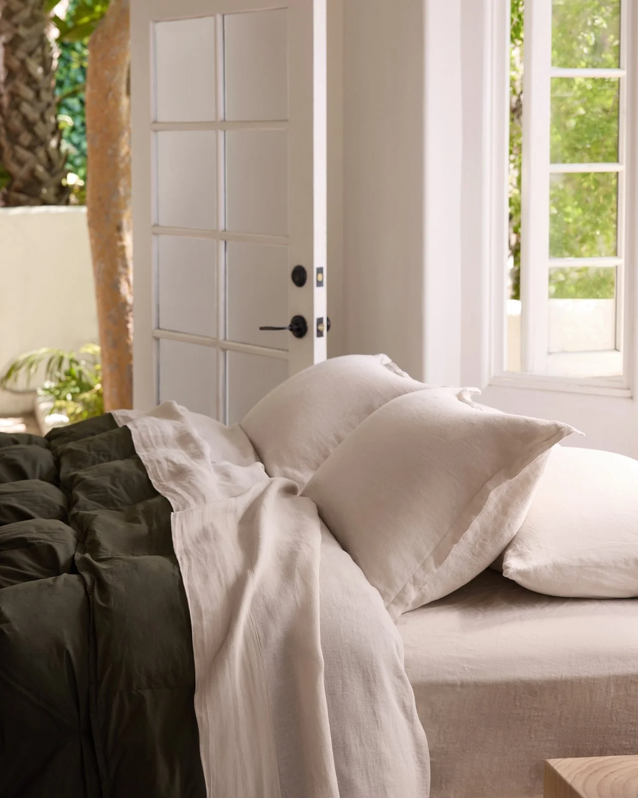 Linen Sham Set (Bone) - Image 4
