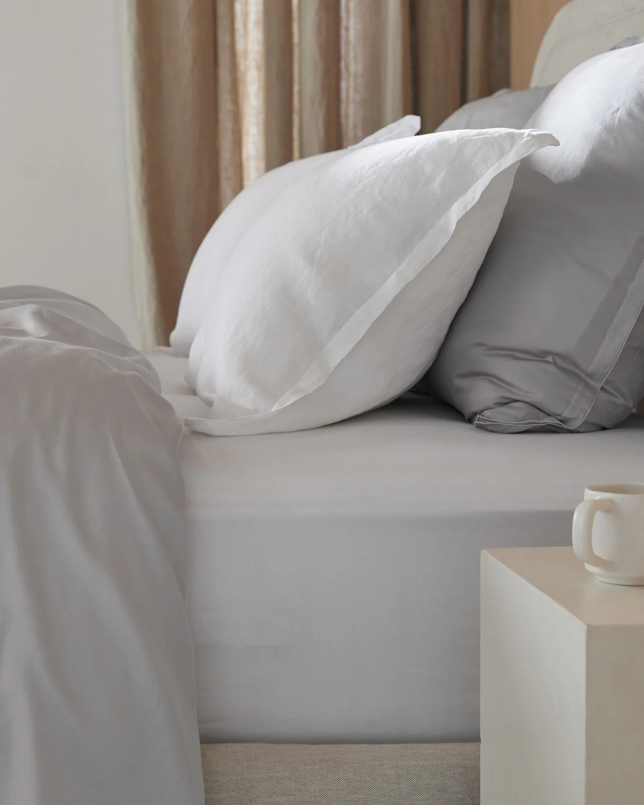 Linen Sham Set (White) - Image 2