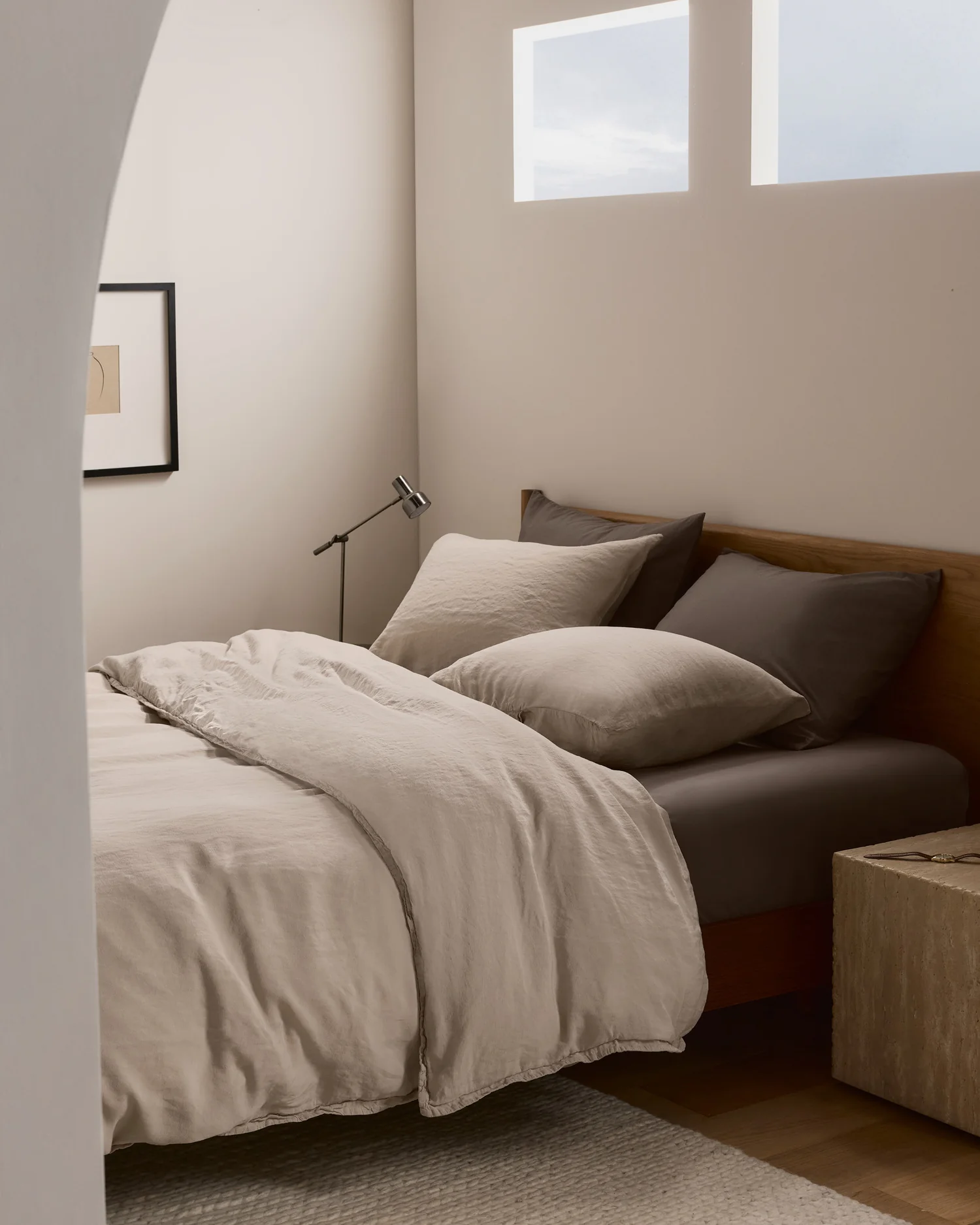 Linen Tencel Duvet Cover (Bone) - Image 2