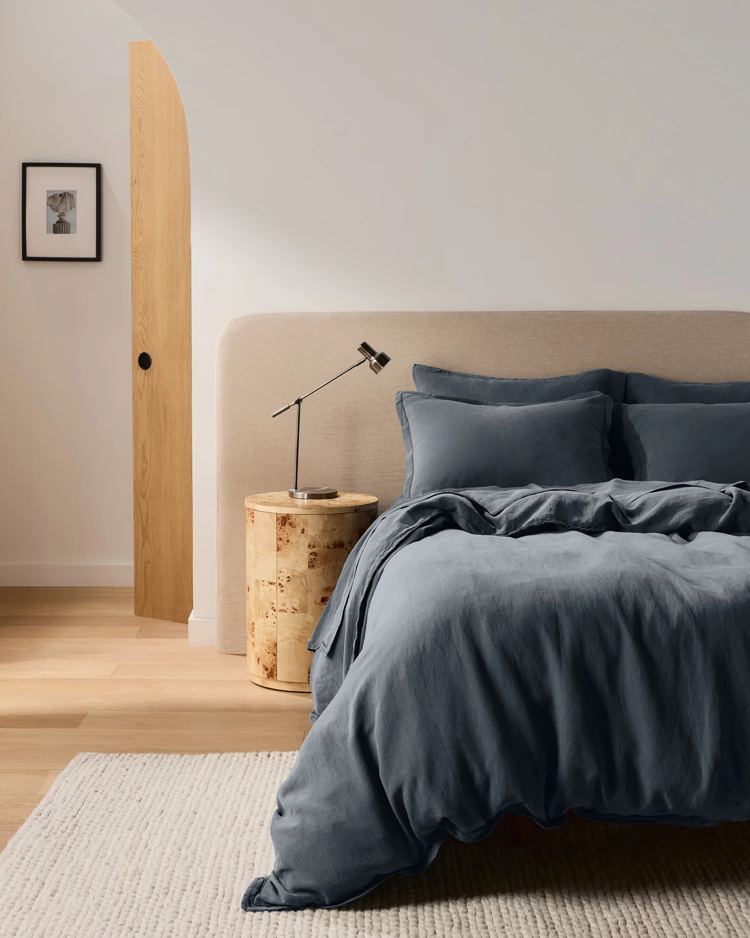 Linen Tencel Duvet Cover Set - Dusk K/CK - Image 2