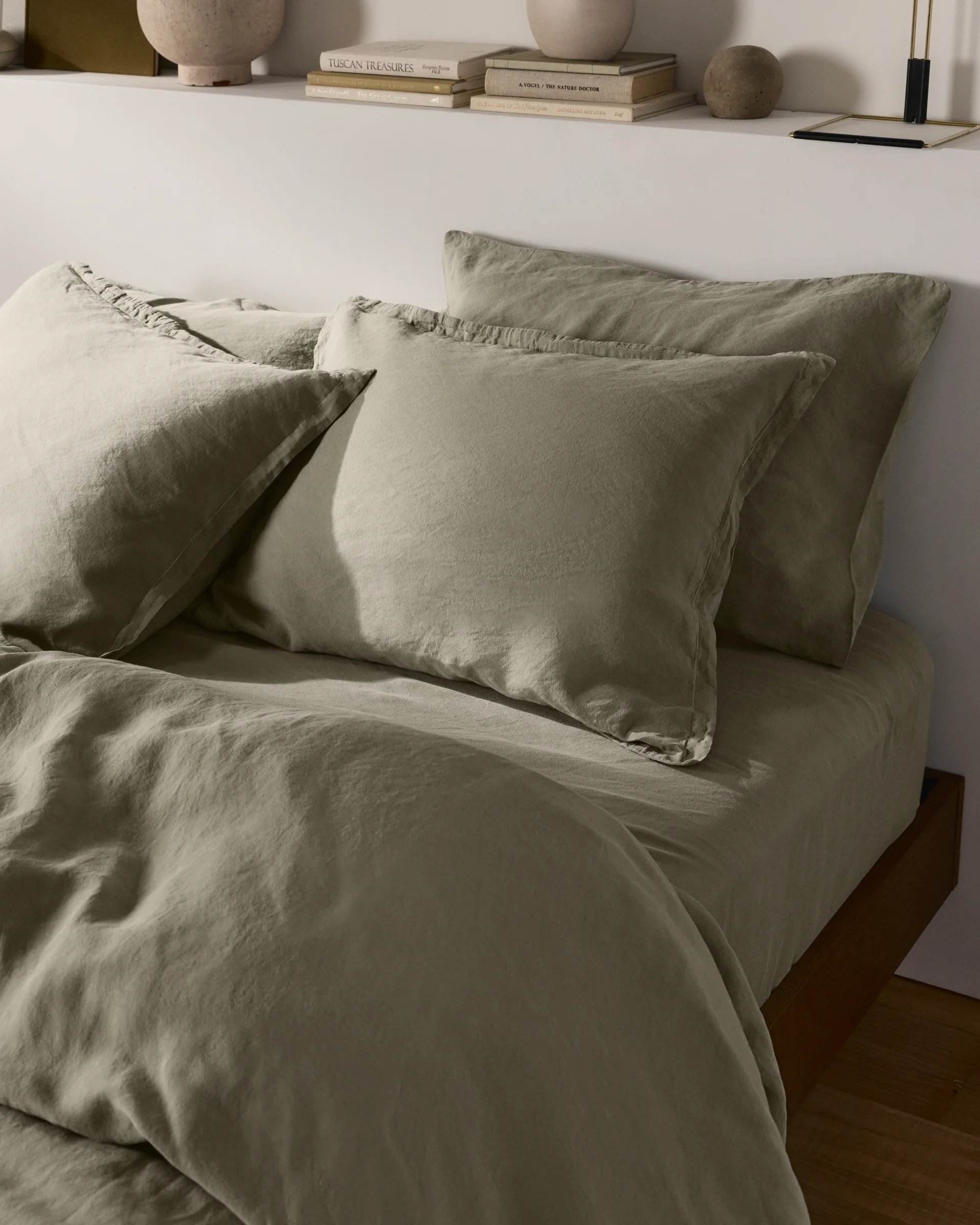 Linen Tencel Sham Set (Moss) - Image 2