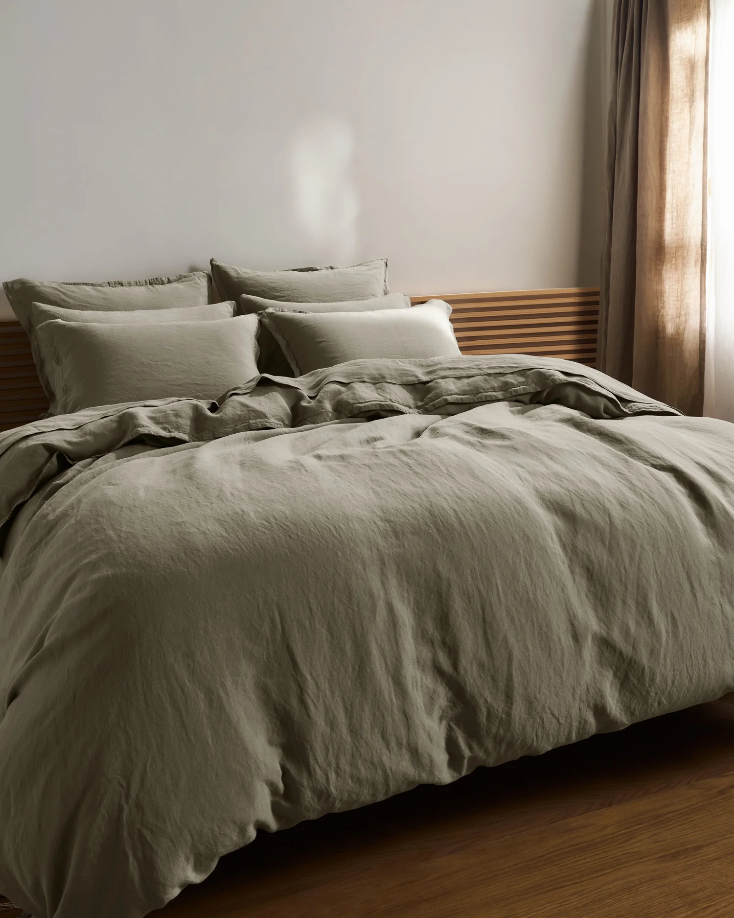 Linen Tencel Duvet Cover (Moss) - Image 5