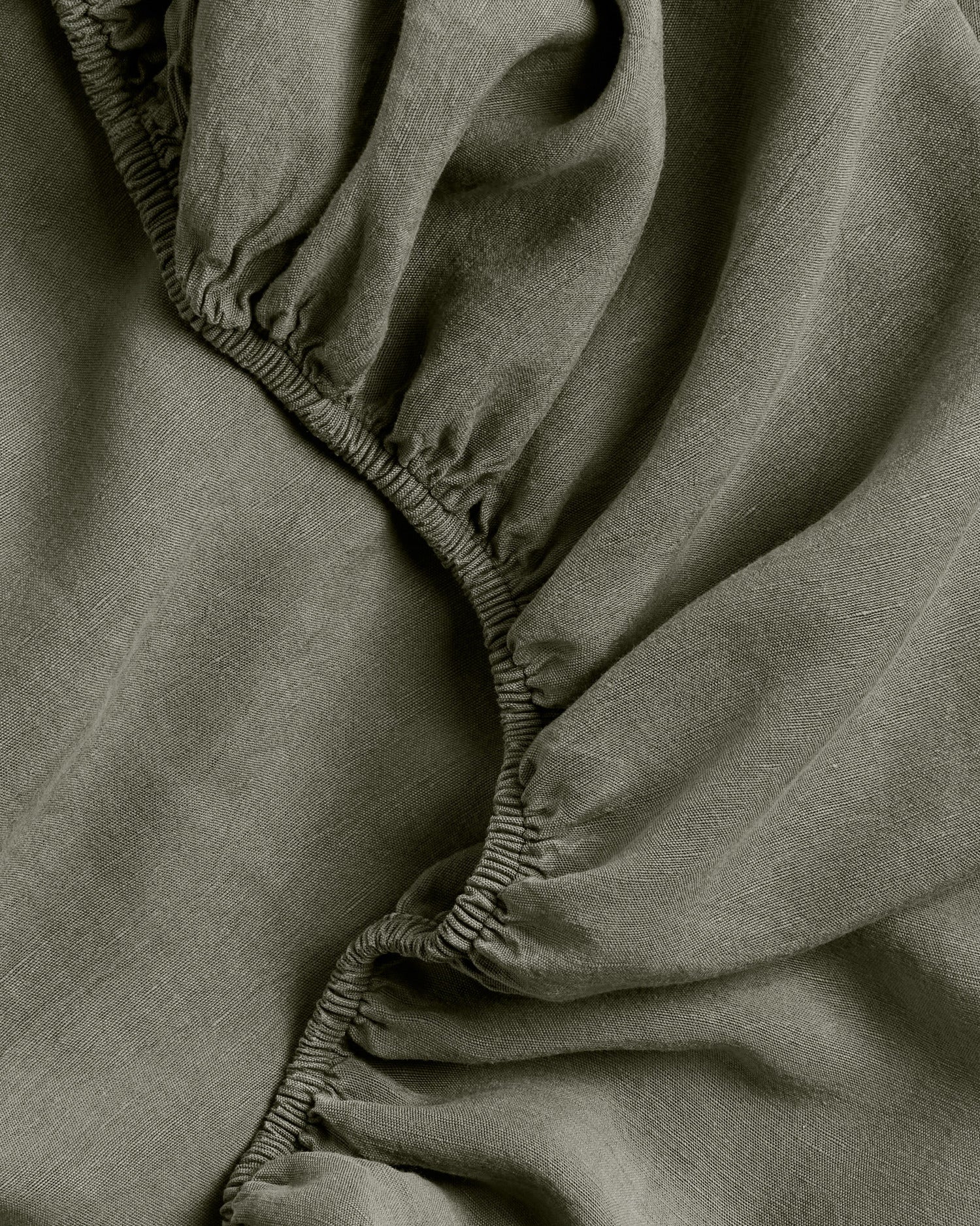 Linen Tencel Fitted Sheet (Moss) - Image 3