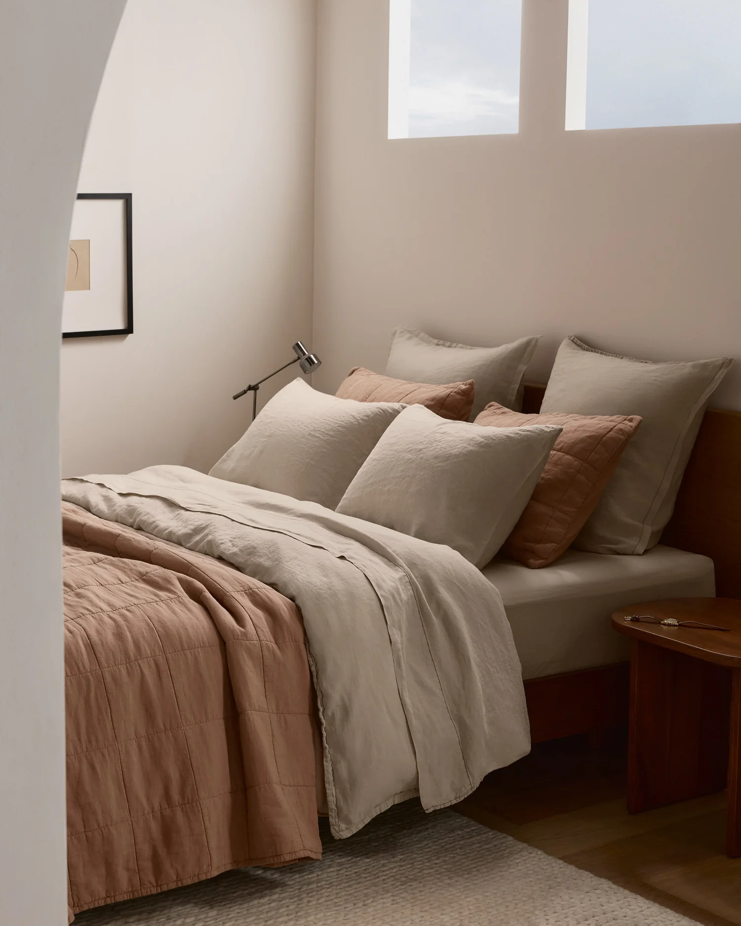 Linen Tencel Fitted Sheet (Bone) - Image 5