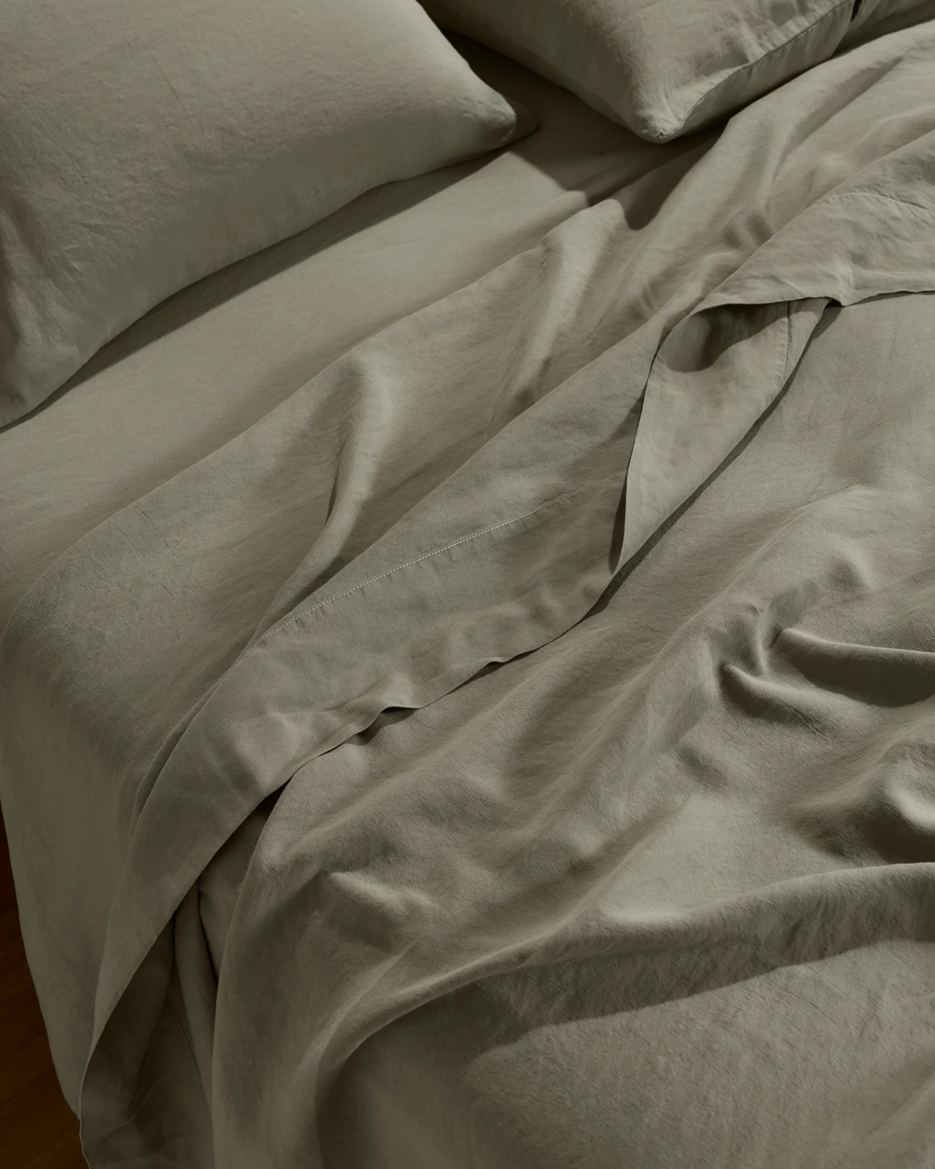 Linen Tencel Top Sheet (Moss) - Image 2