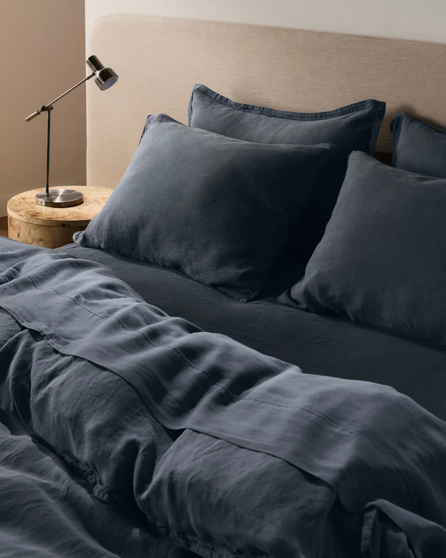 Linen Tencel Fitted Sheet (Dusk) - Image 2