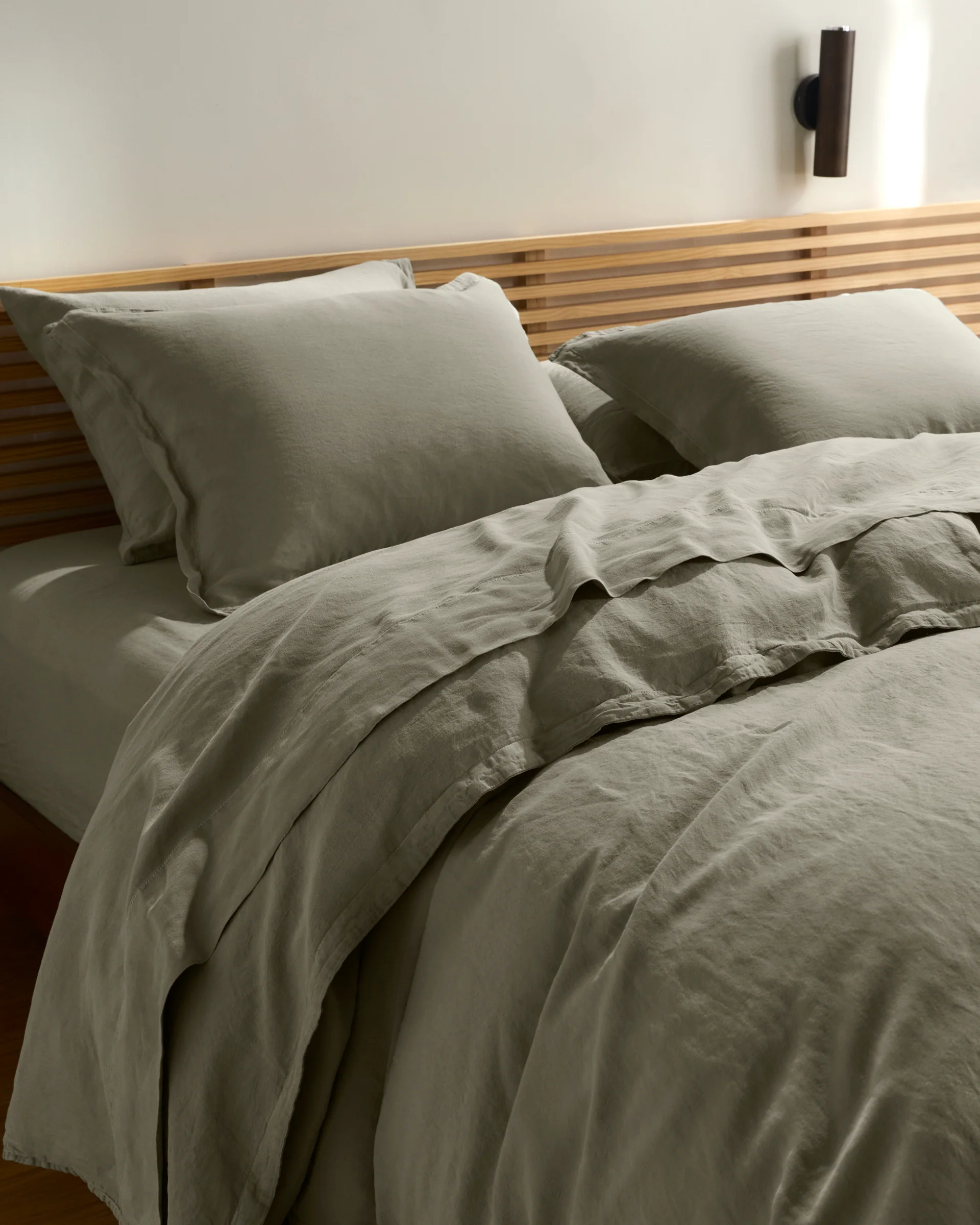 Linen Tencel Pillowcase Set (Moss) - Image 4