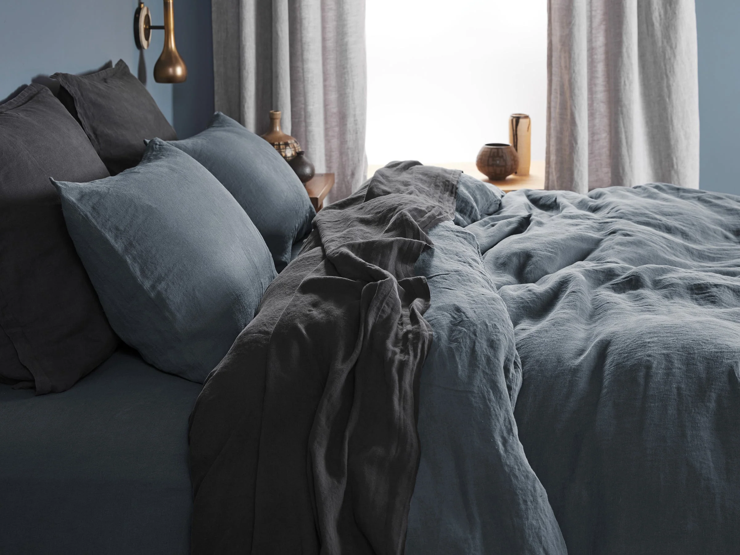 Linen Top Sheet - FINAL SALE (Coal) - Image 2