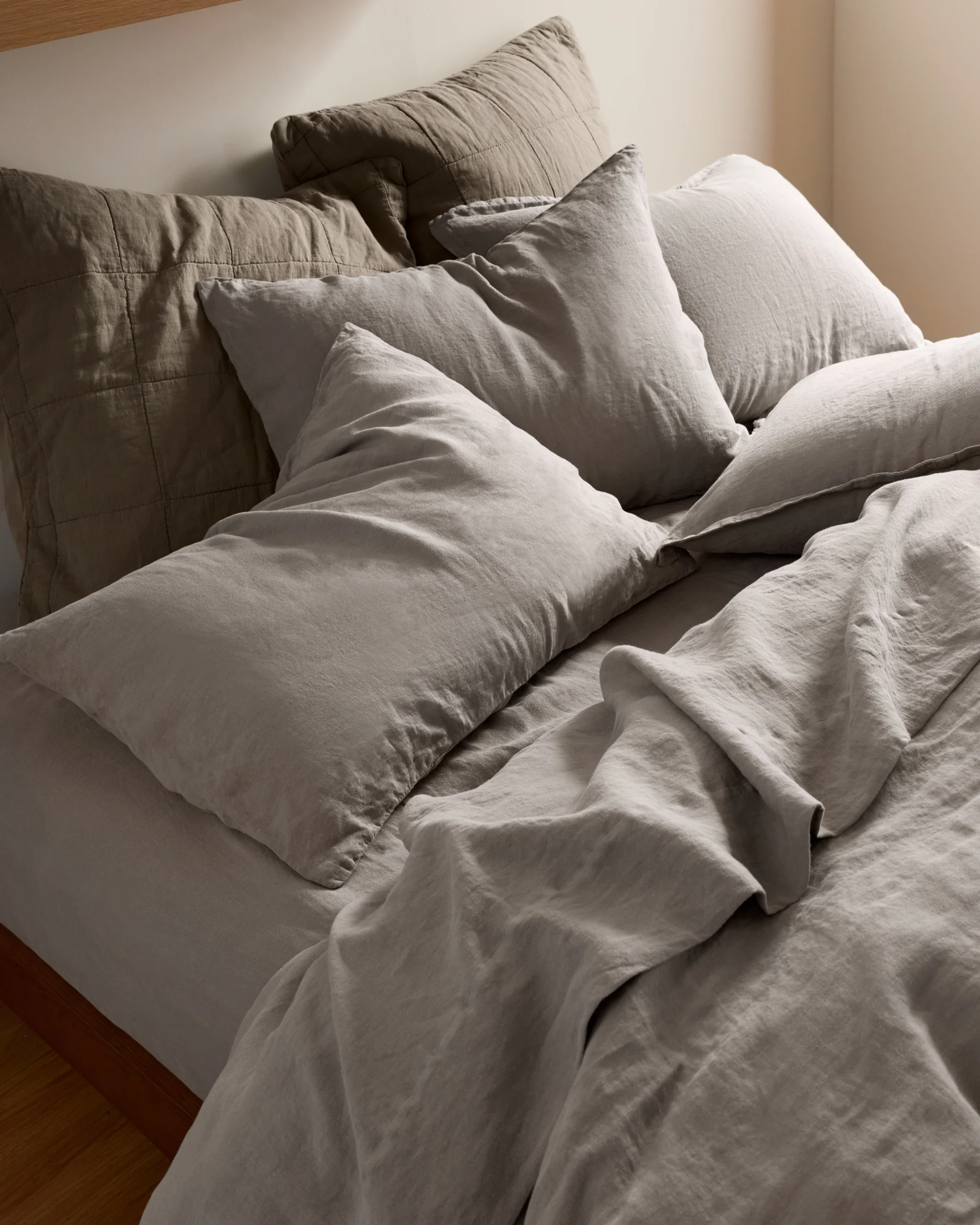 Linen Pillowcase Set (Pebble) - Image 4
