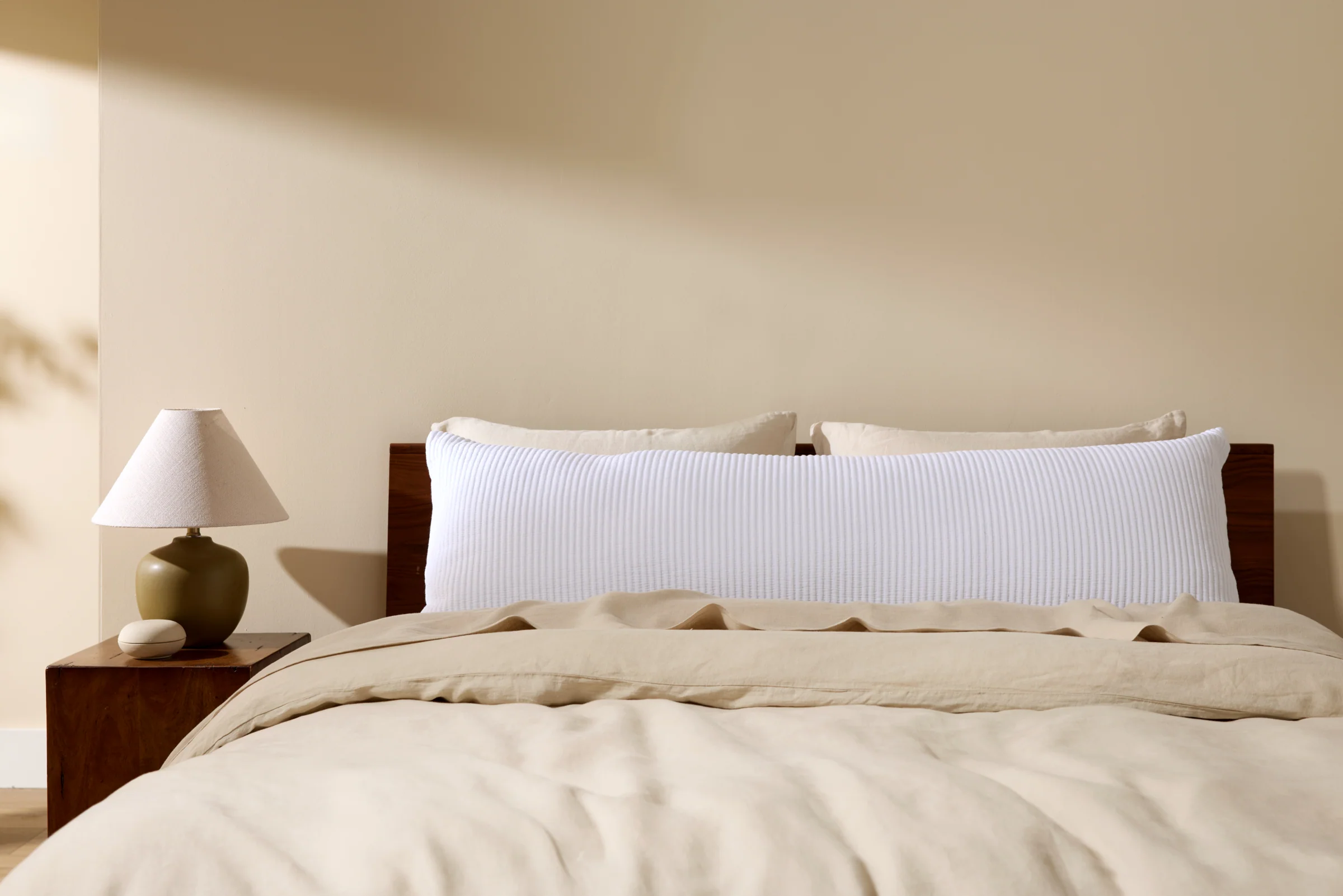Matelasse Body Pillow Cover (White) - Image 2