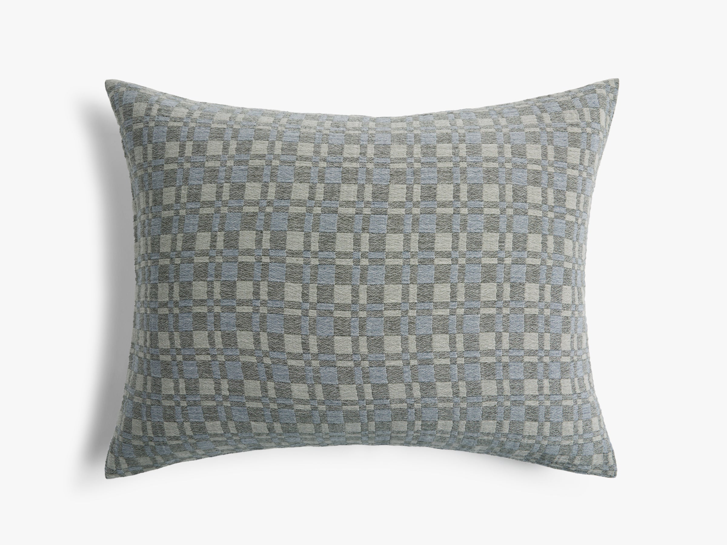 Modern Check Jacquard Sham Set (Dusk and Moss) - Image 2
