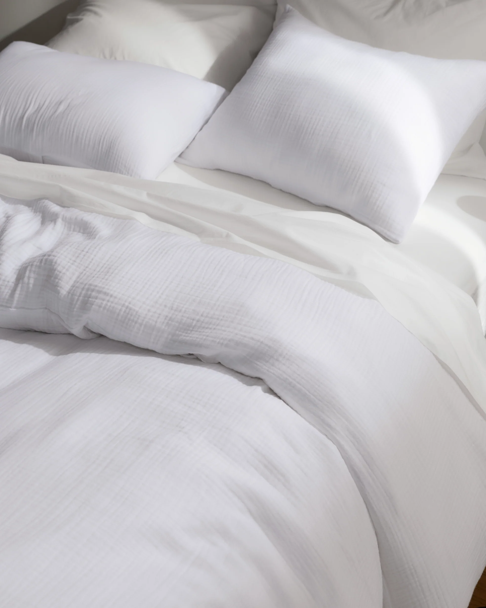 Organic Cloud Cotton Duvet Cover (White) - Image 4