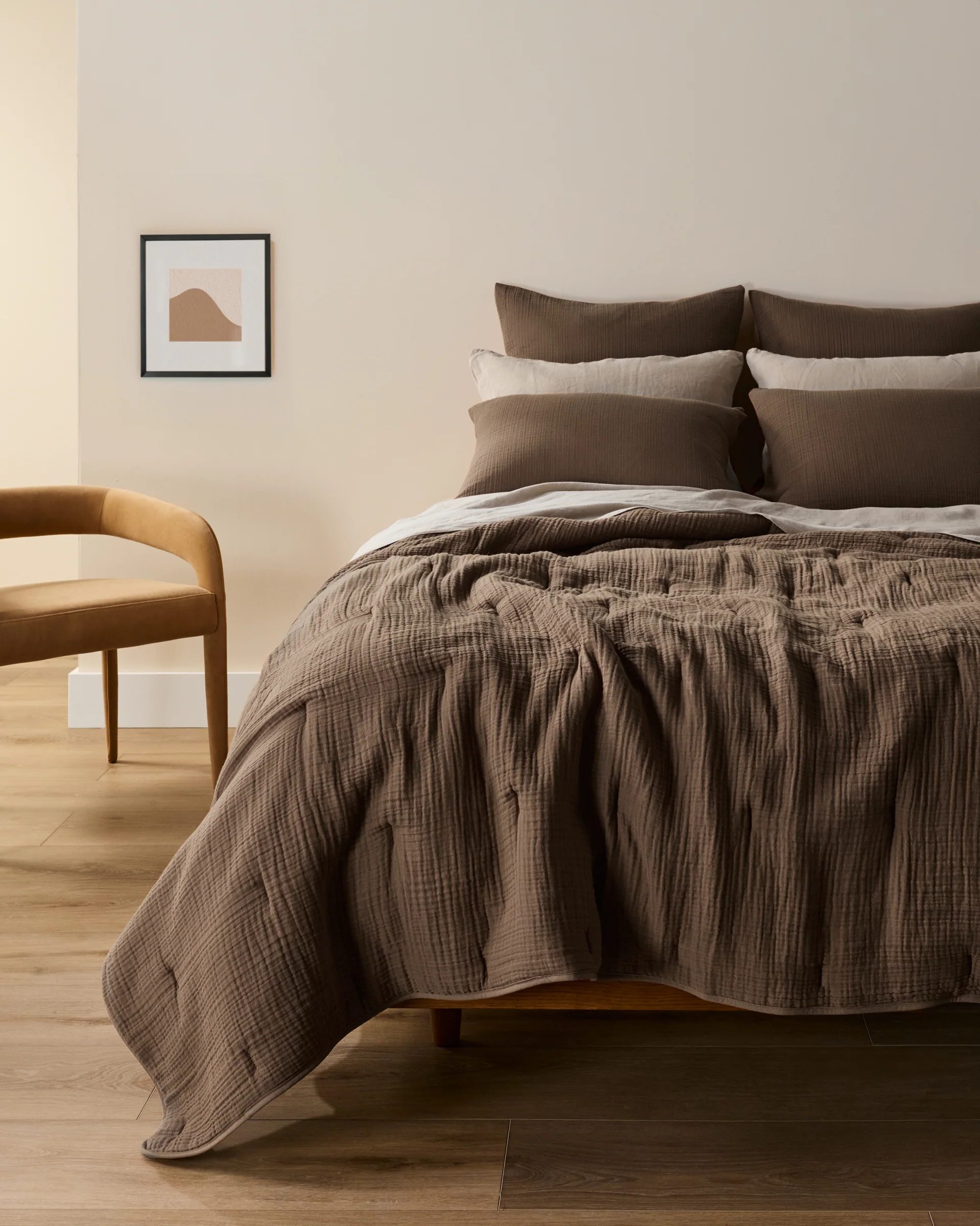 Organic Cloud Cotton Euro Sham (Warm Grey) - Image 5