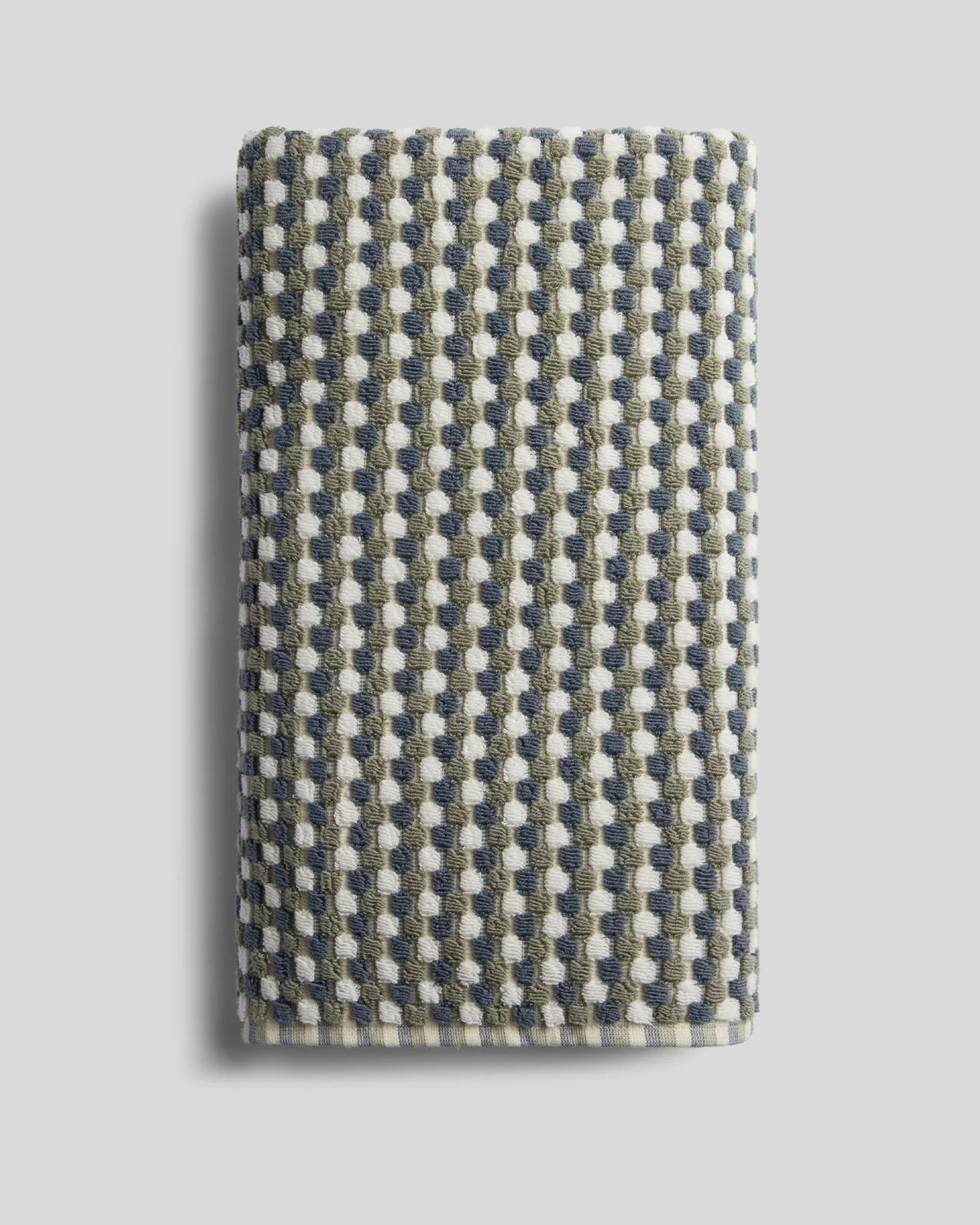 Organic Cotton Mosaic Towels (Moss and Dusk) - Image 6